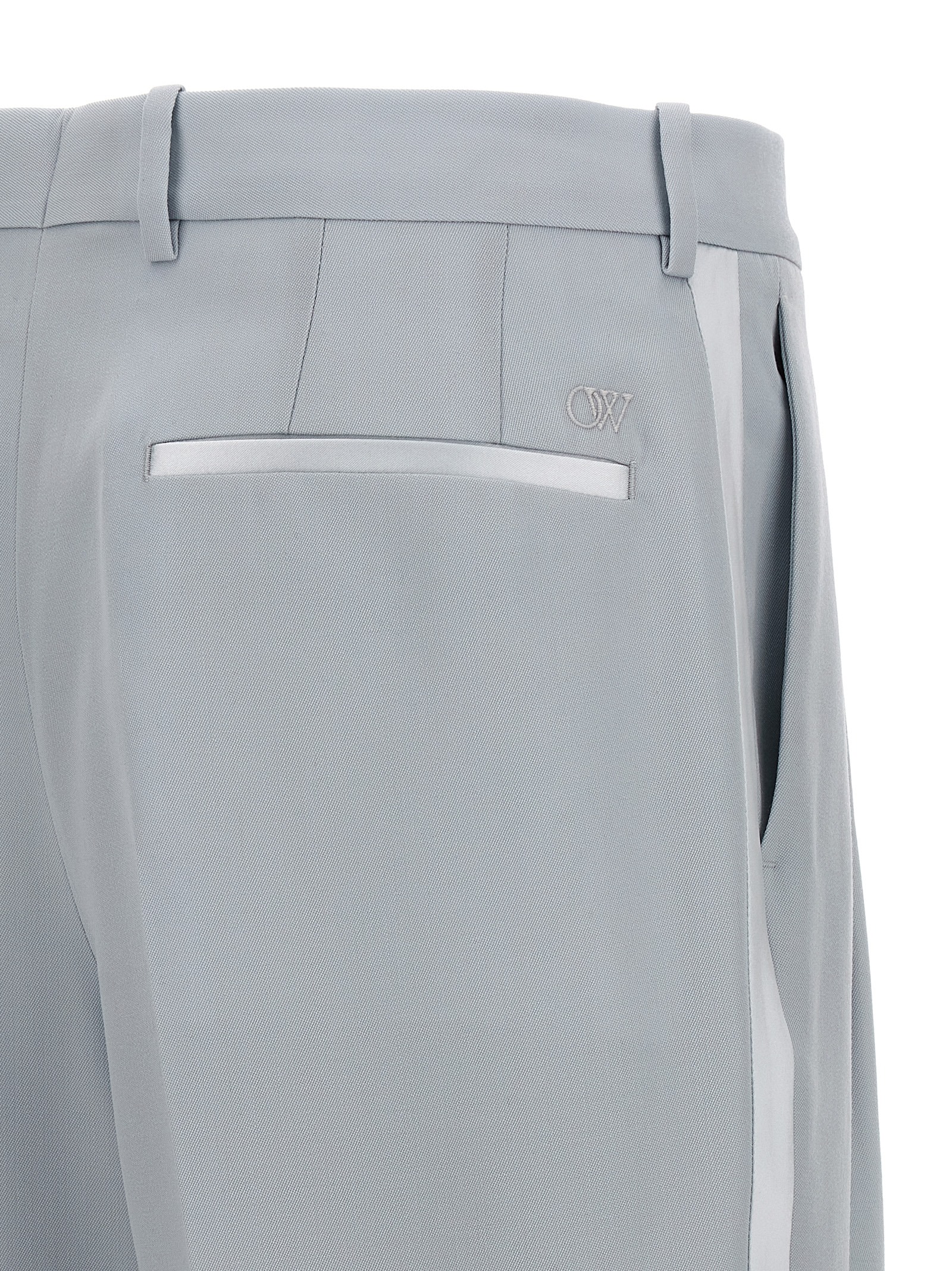 'OW Emb Drywo Smoking' pants OMCQ004S24FAB00140404040 (Off-White / パンツ ) | Off-White (オフホワイト)(4)