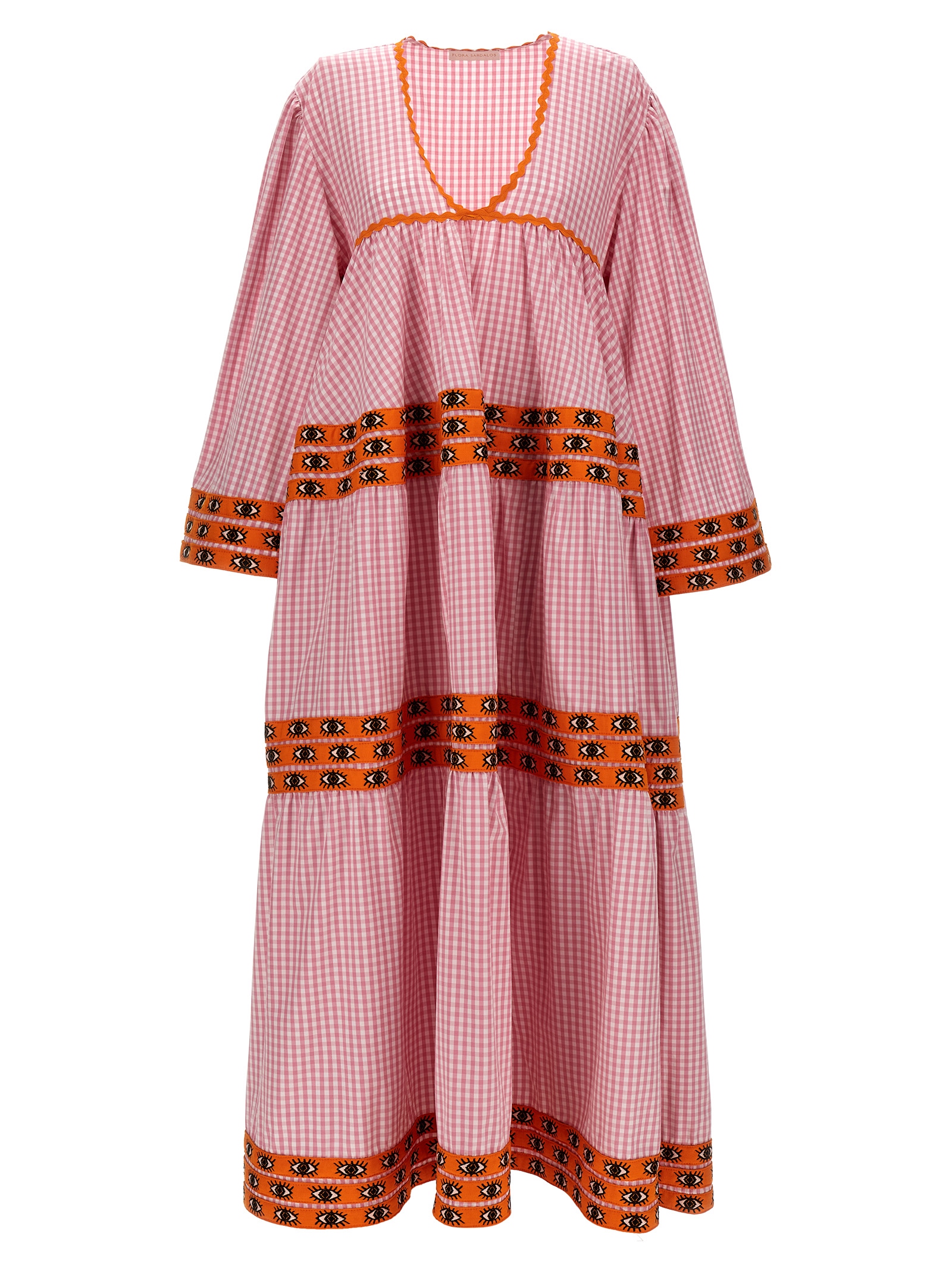 'Ydra' dress HYDRA324PINKCHECKORANGEEYES (FLORA SARDALOS / ワンピース・ドレス・オールインワン ) | FLORA SARDALOS (フローラ サルダロス)