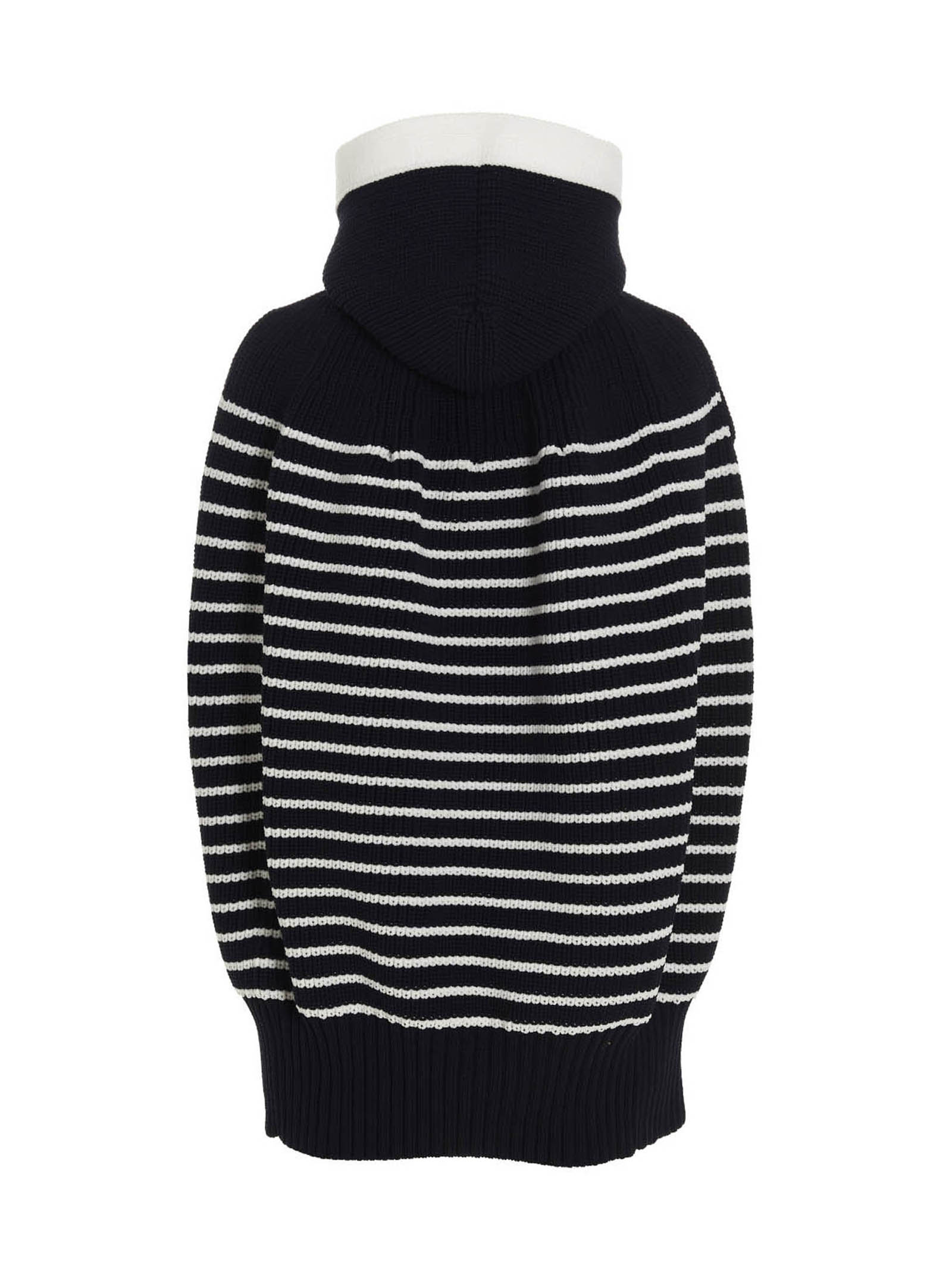 Striped hooded cape 2306489201 (sacai / コート・ダウン ) | sacai (サカイ)(1)