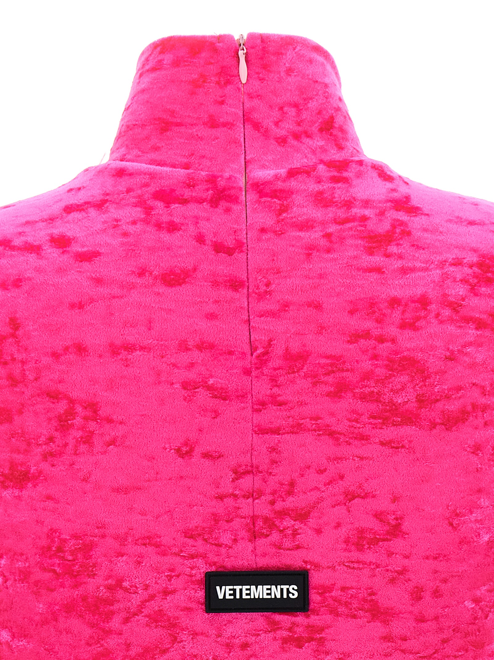 Velvet styling mini dress WE54DR340HHOTPINK (VETEMENTS / ワンピース・ドレス・オールインワン ) | VETEMENTS (ヴェトモン)(3)