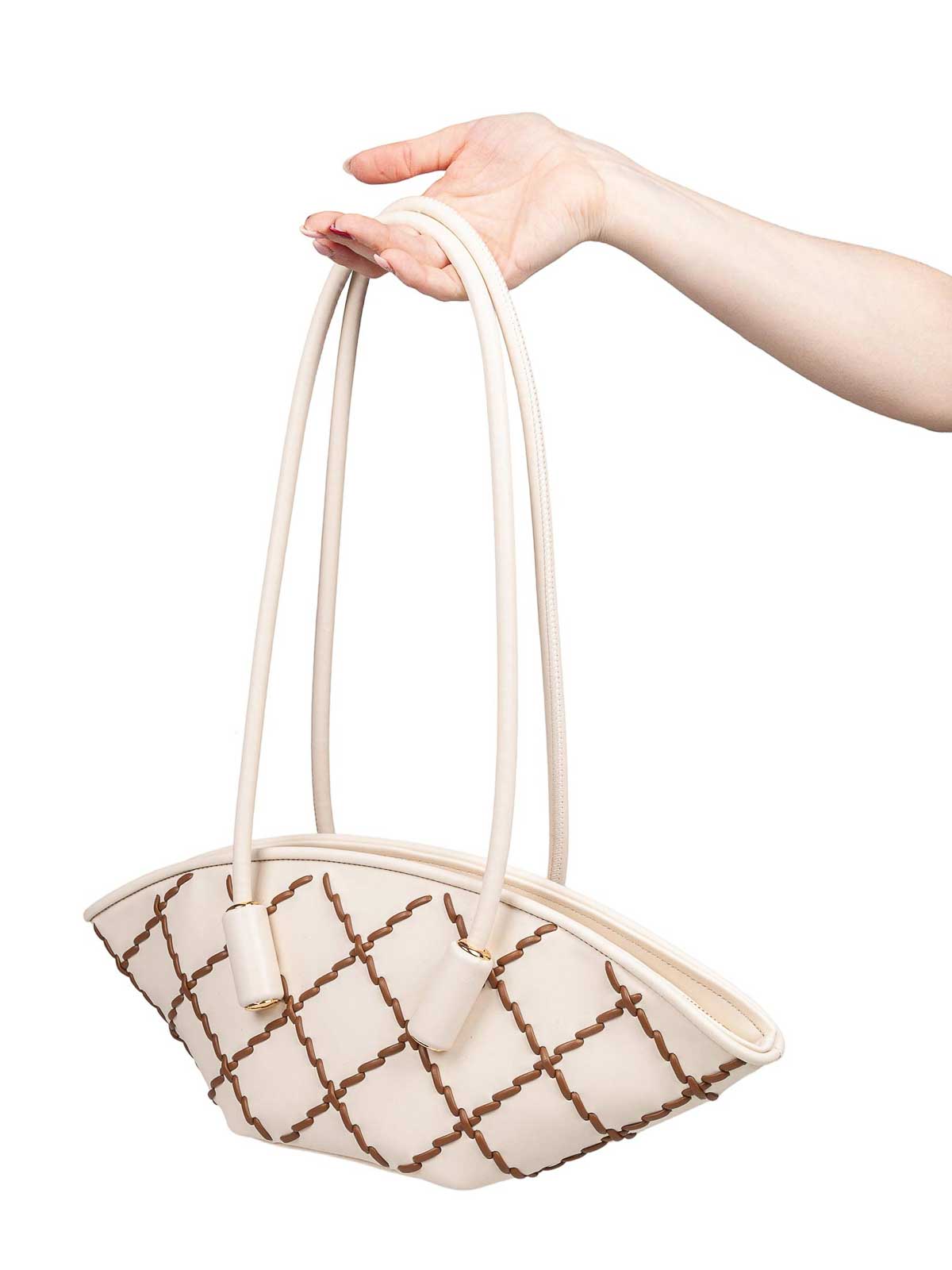 Shoulder Bag In Woven Effect Vegan Leather TMSR25OLLA81 (THEMOIRè / ハンドバッグ・ショルダーバッグ ) | THEMOIRè (テモワール)(1)