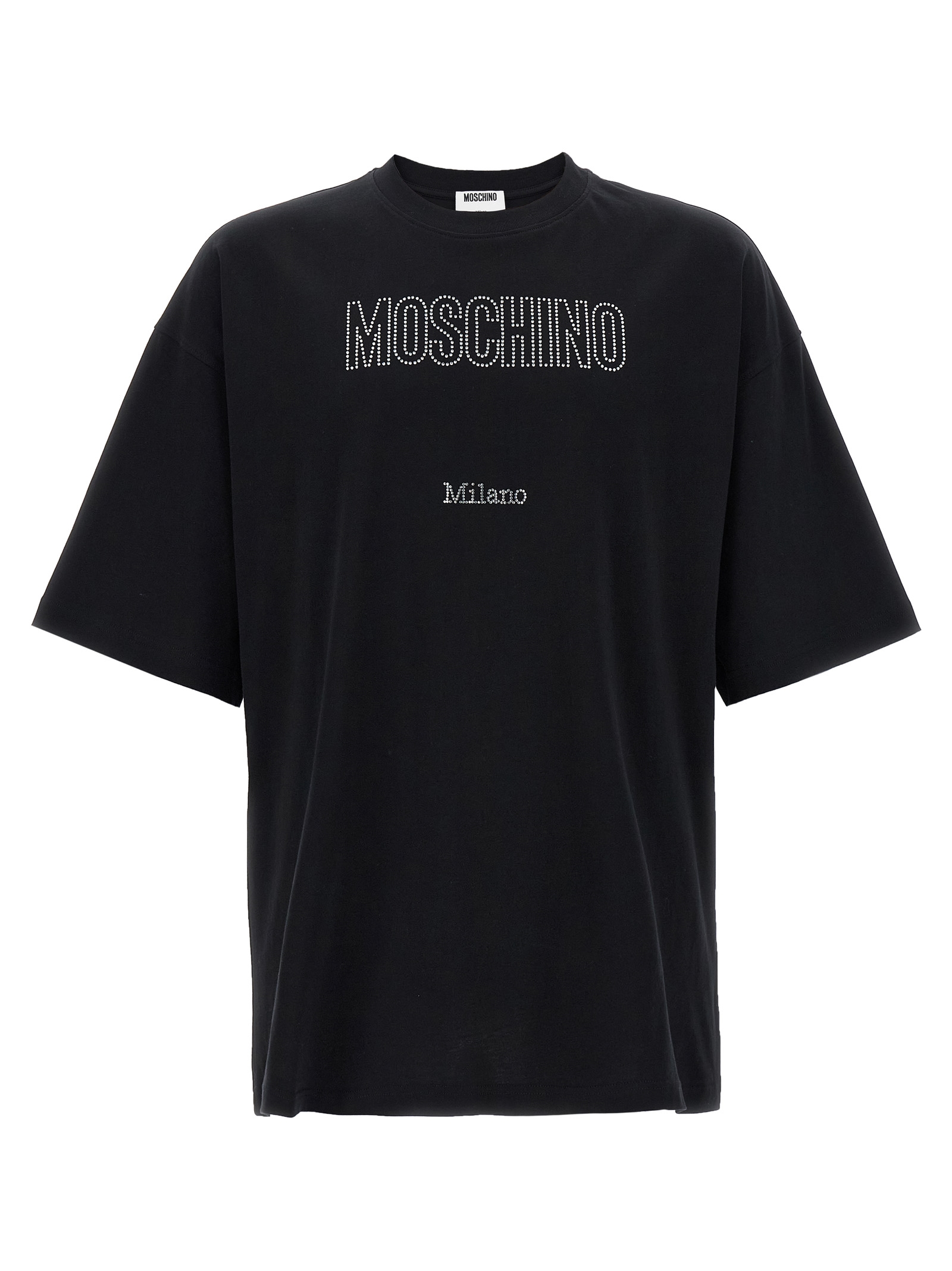 Tシャツ・カットソー Moschino FW25 Rhinestone logo T-shirt (V07105241 1555) Rhinestone logo T-shirt (MOSCHINO/Tシャツ・カットソー