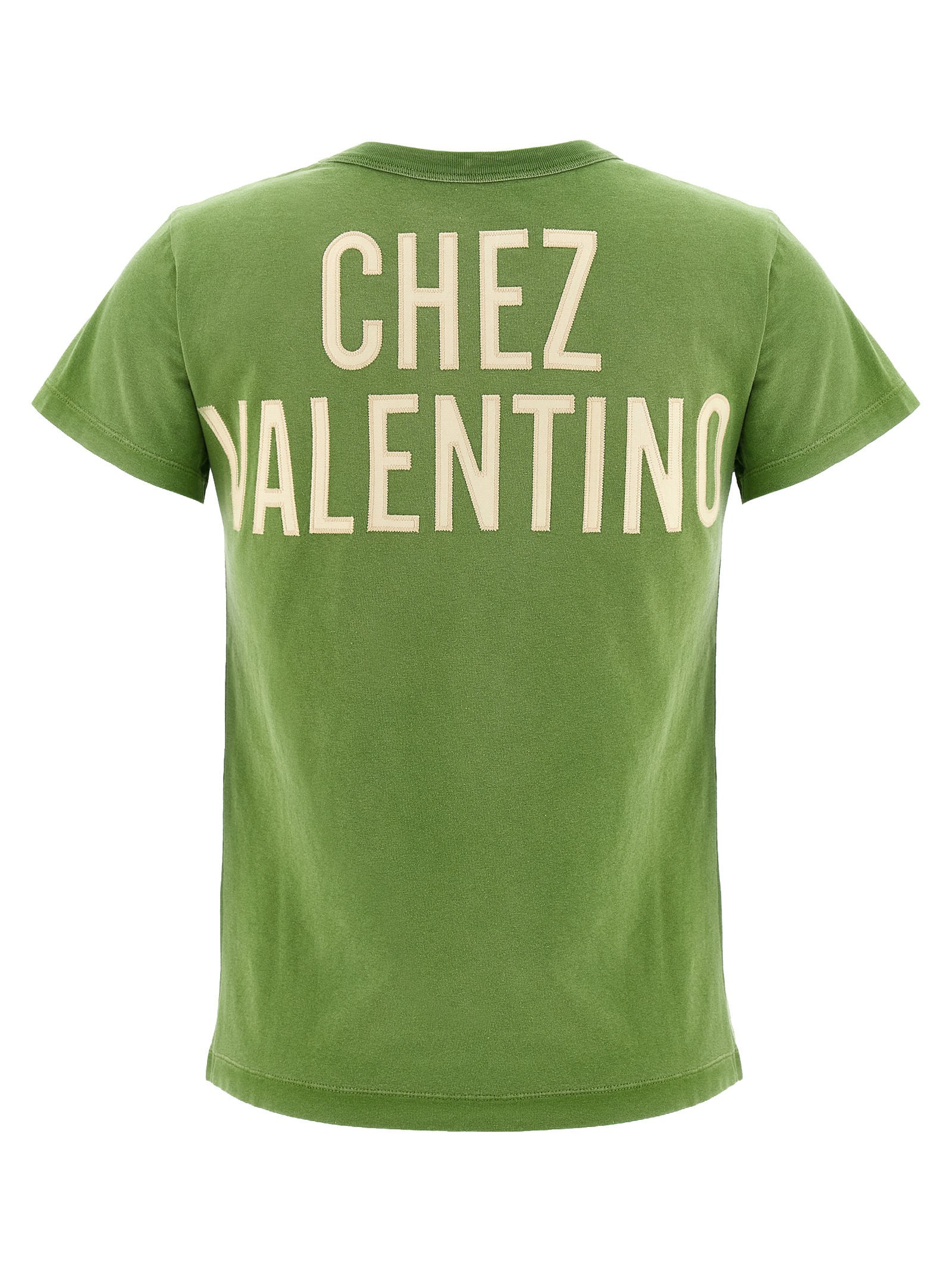 Tシャツ・カットソー Valentino Garavani Green Cotton T-Shirt Valentino Garavani T-shirts and Polos Green (Valentino