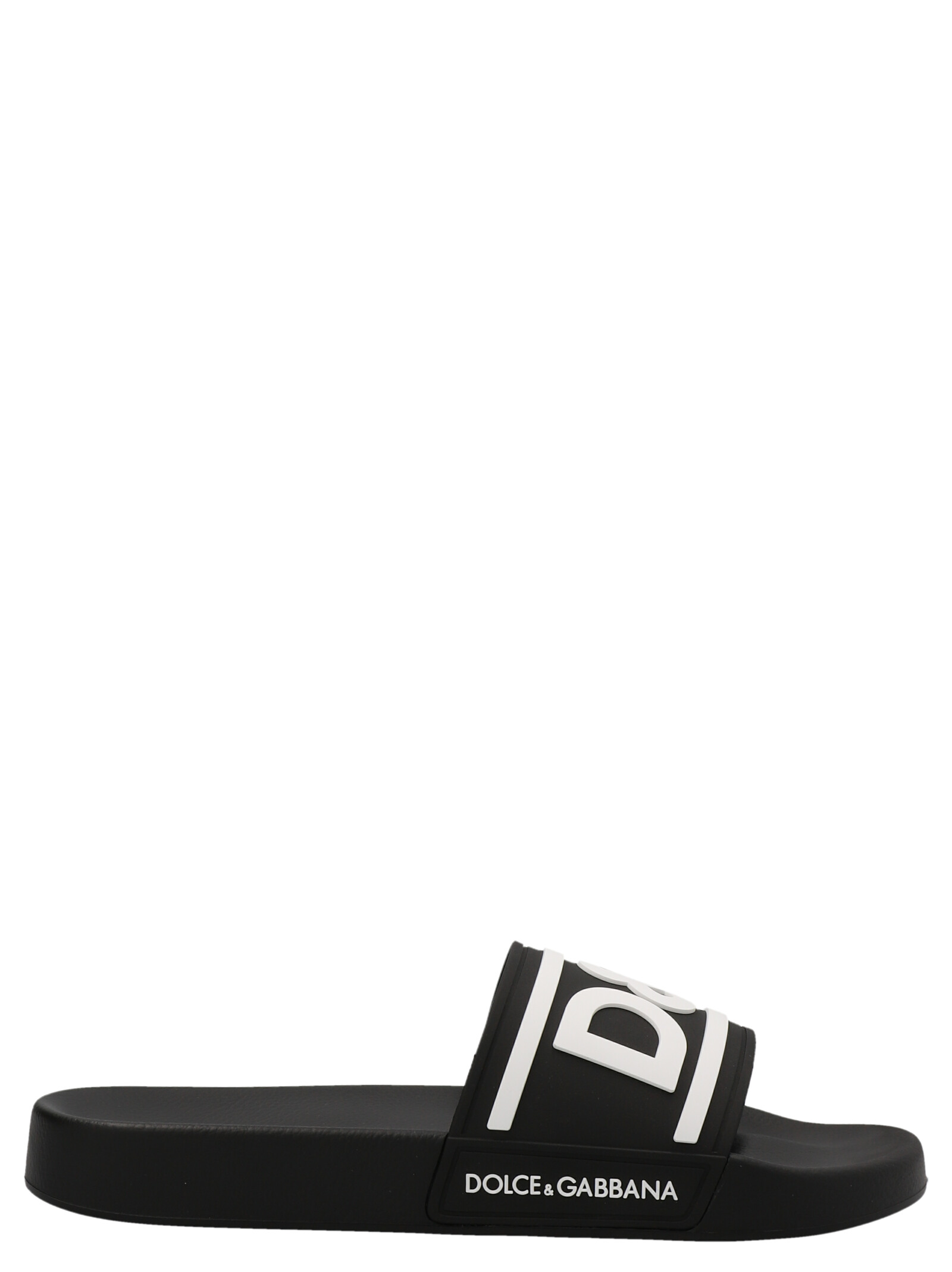 DOLCE&GABBANA★ブランドロゴサンダル Rubber slip-ons with DG logo in Blue for Boys