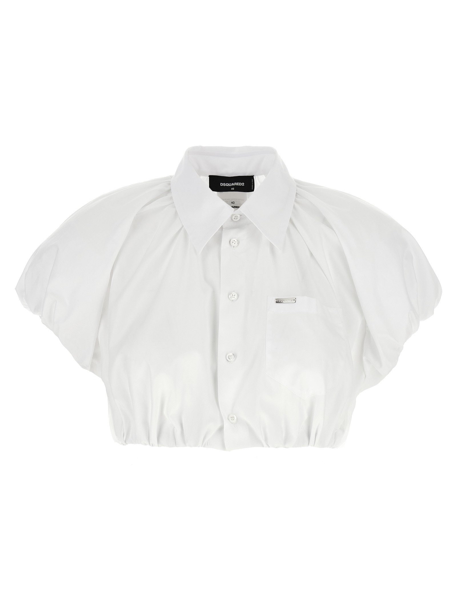 Tシャツ・カットソー D SQUARED2 FW25 Cropped shirt (S75DL0911S36275 100) Cropped shirt (Dsquared2/シャツ・ブラウス) | Dsquared2