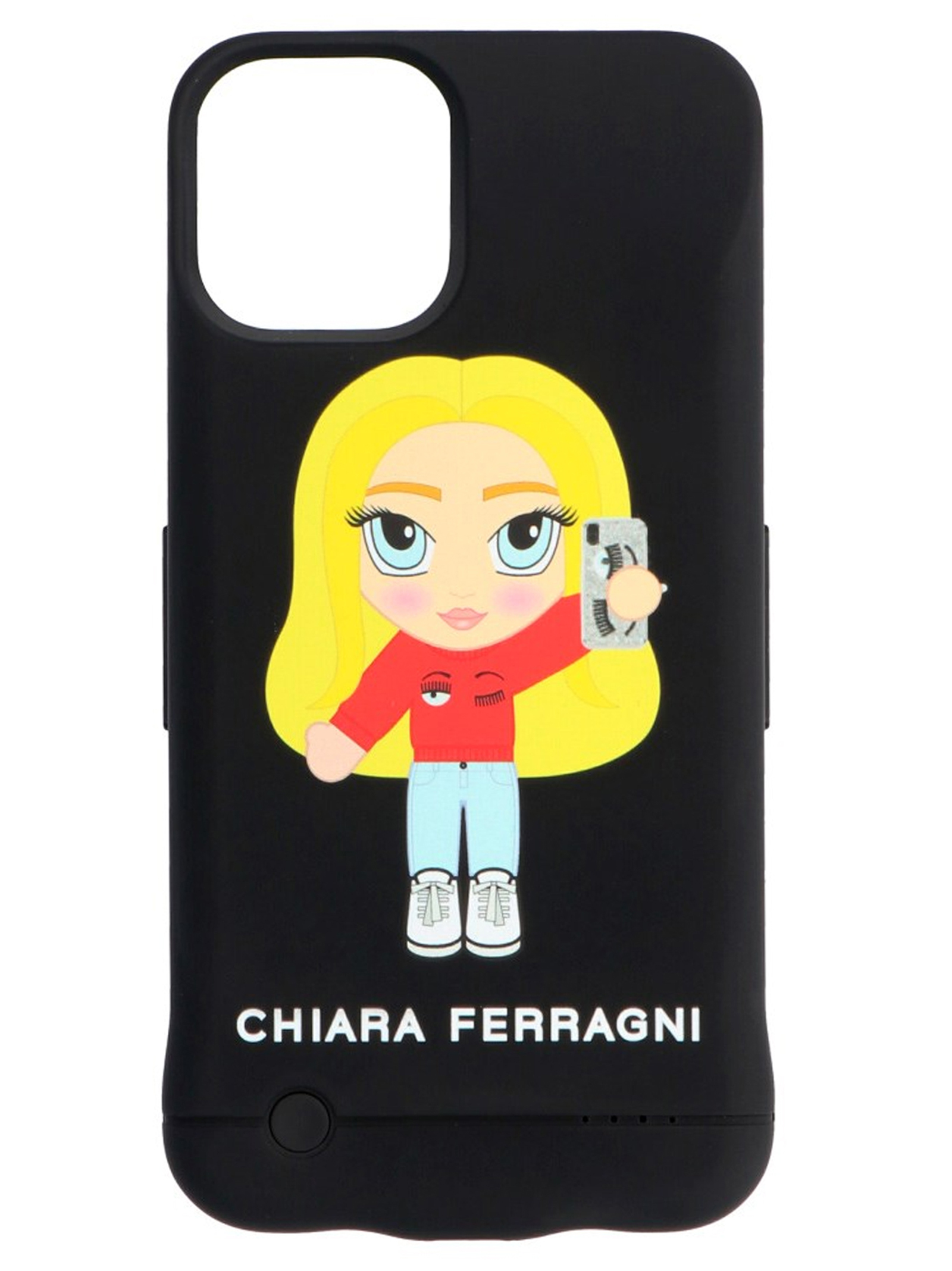 'Cf Mascotte' I-Phone 11 pro battery case 20AICFCIP11P002NERO (CHIARA FERRAGNI / テックアイテム ) | CHIARA FERRAGNI (キアラ フェラーニ)