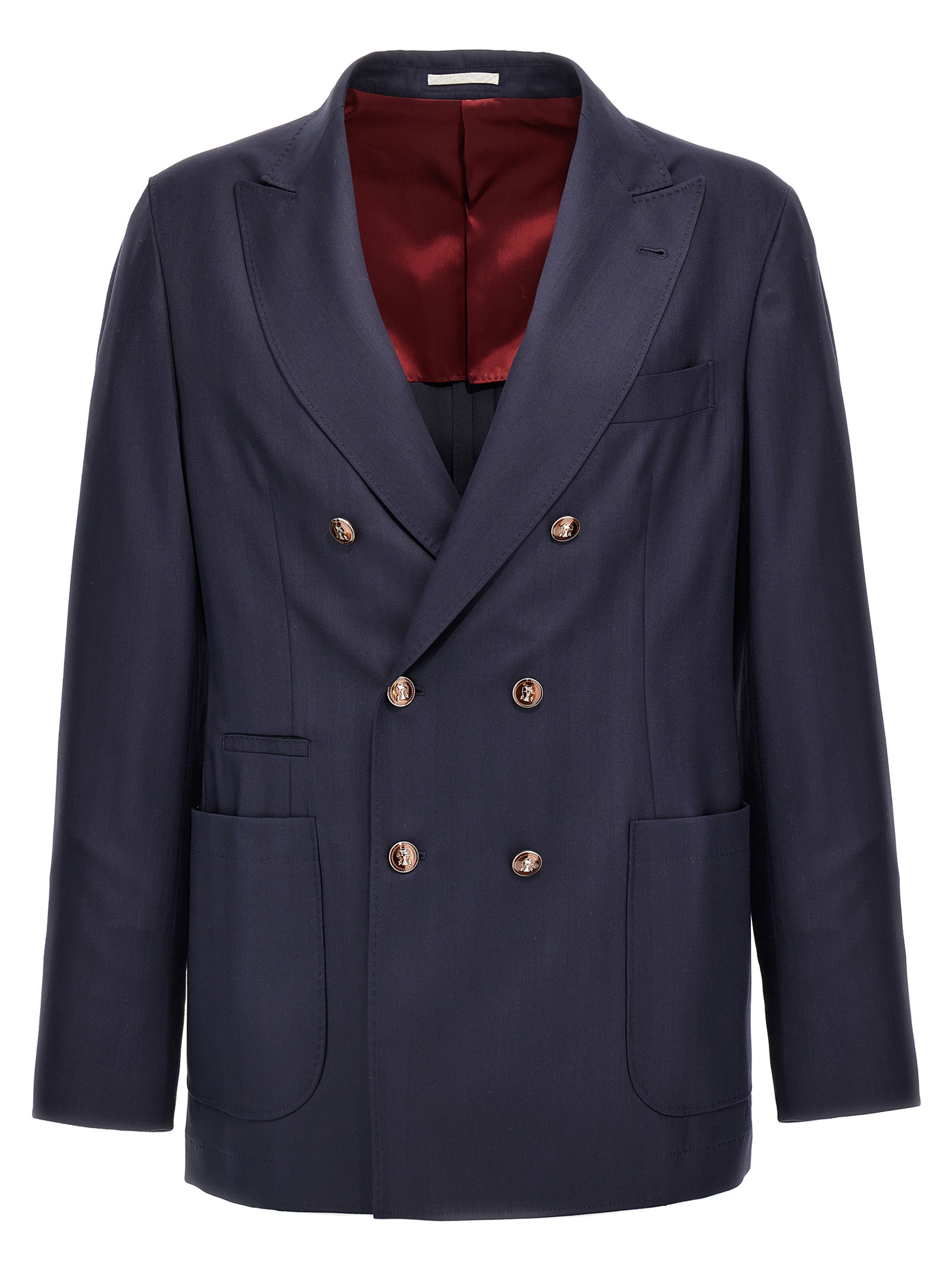 Twill double-breasted blazer MB4287BBD1C005 (Brunello Cucinelli / スーツ・ジャケット ) | Brunello Cucinelli (ブルネロ・クチネリ)