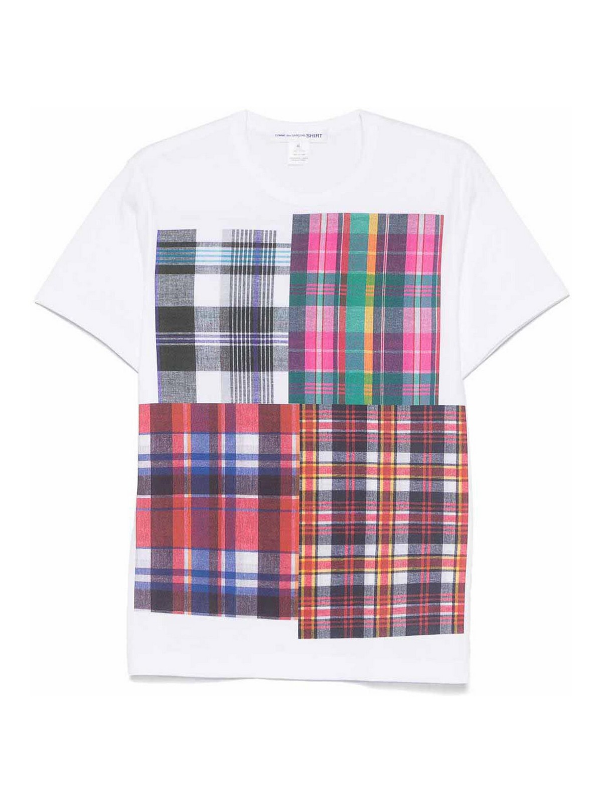 T-shirt with printing FOT0070511WHITECHECK (Comme Des Garçons / Tシャツ・カットソー ) | Comme Des Garçons (コムデギャルソン)