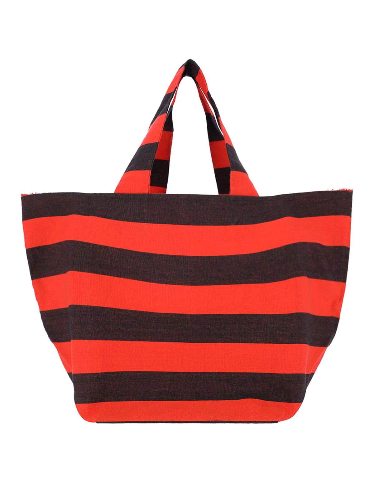 Striped tote bag BO1ATL368ANTRACITEARANCIO (daniela gregis / トートバッグ ) | daniela gregis (ダニエラ グレジス)