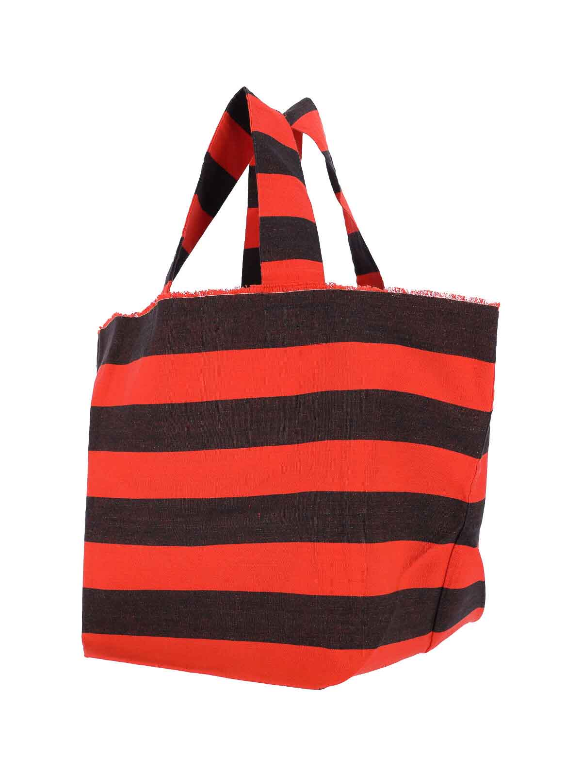 Striped tote bag BO1ATL368ANTRACITEARANCIO (daniela gregis / トートバッグ ) | daniela gregis (ダニエラ グレジス)(1)