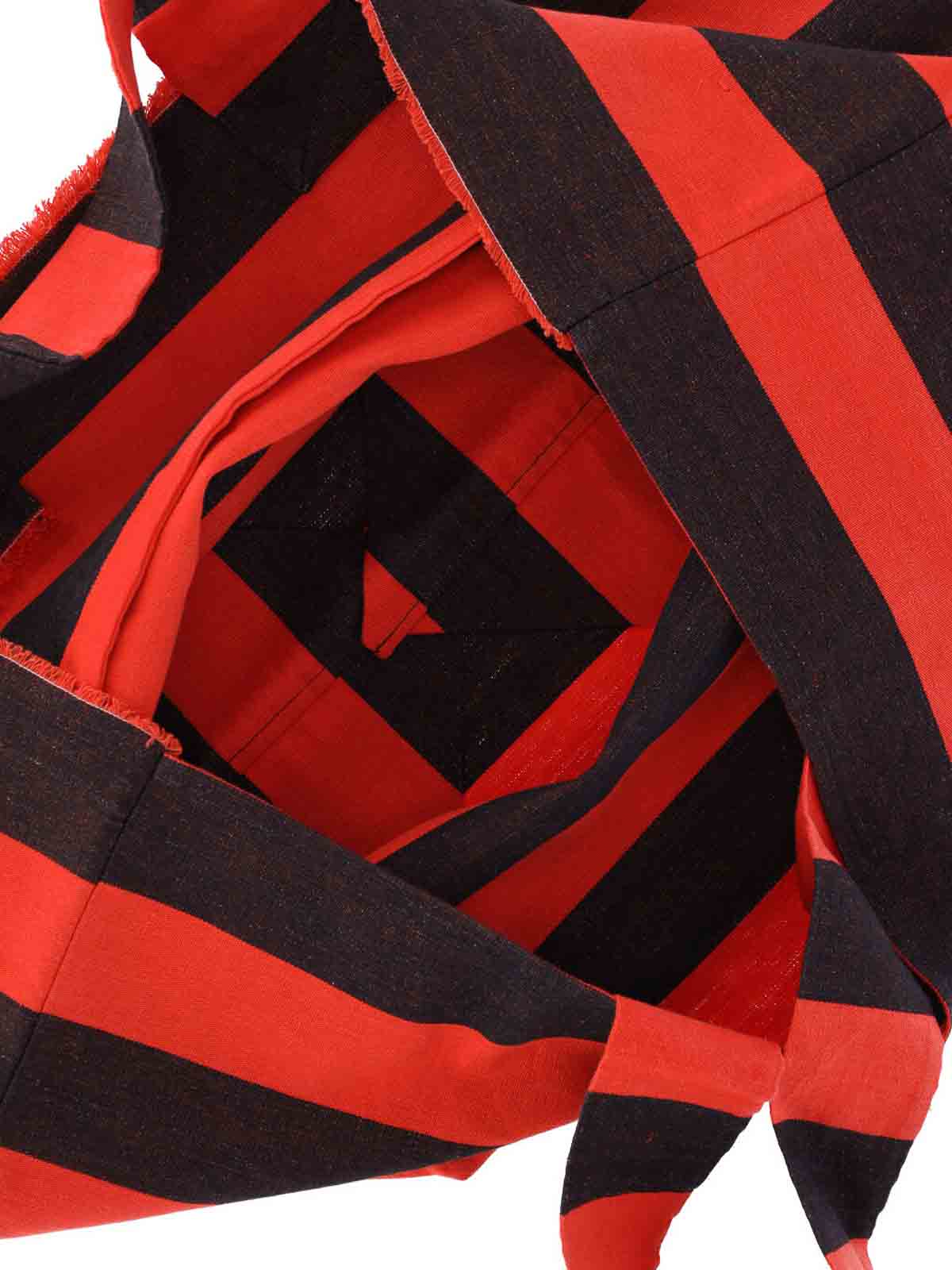 Striped tote bag BO1ATL368ANTRACITEARANCIO (daniela gregis / トートバッグ ) | daniela gregis (ダニエラ グレジス)(3)