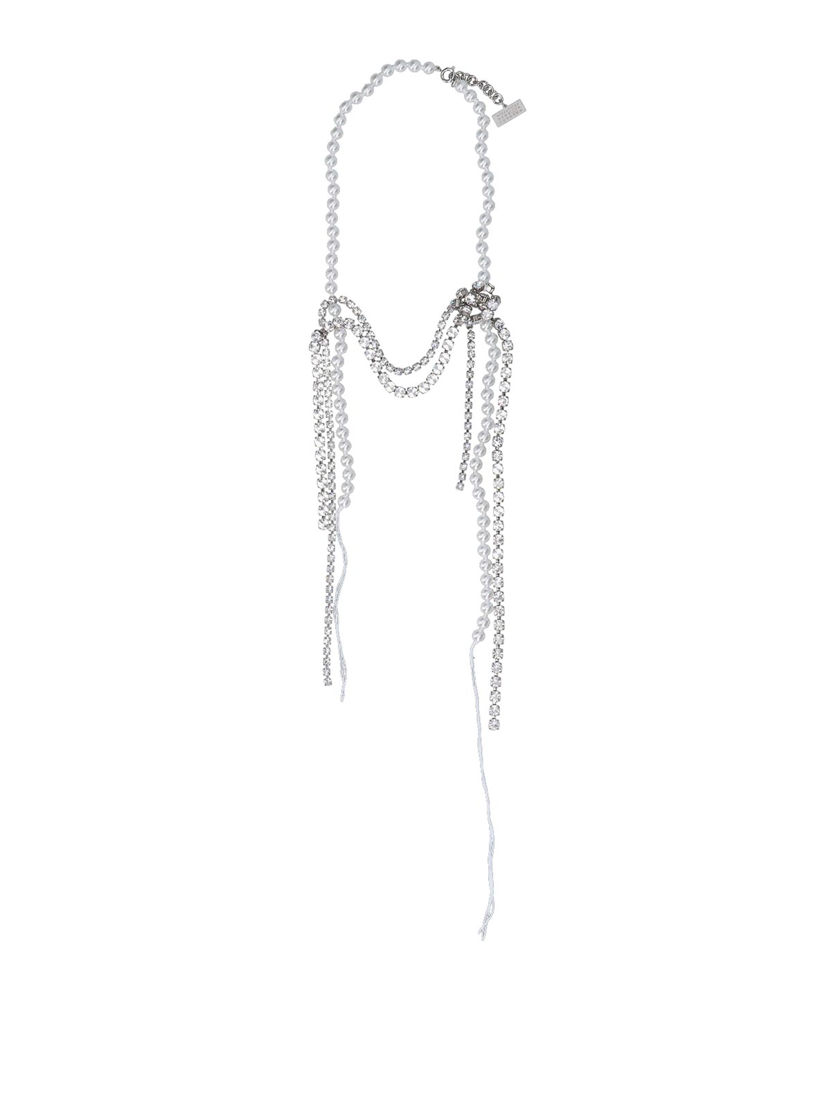 Necklace with pearls and rhinestones SM7UU0082P7352971 (MM6 Maison Margiela / ネックレス ) | MM6 Maison Margiela (エムエムシックス)