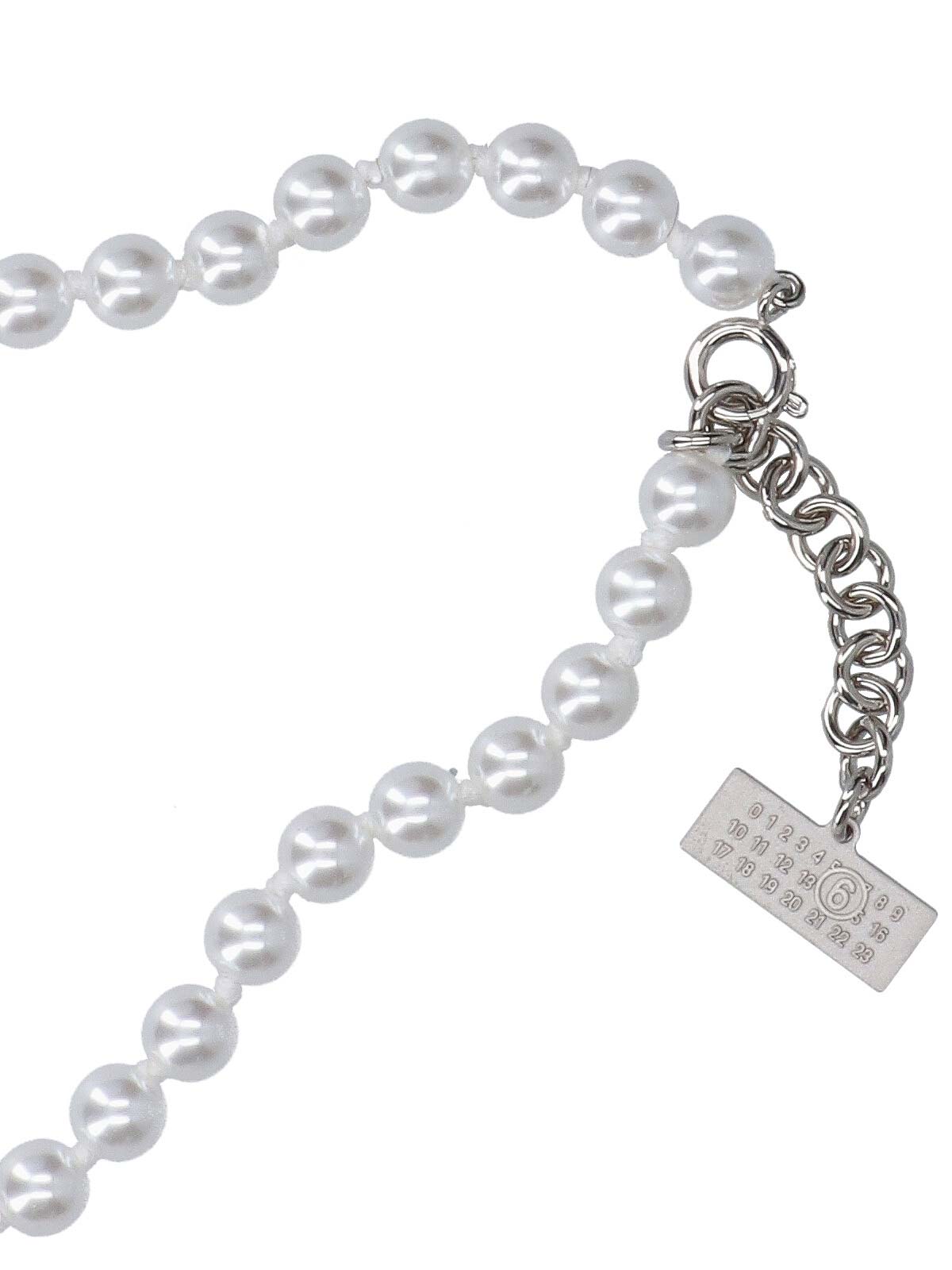 Necklace with pearls and rhinestones SM7UU0082P7352971 (MM6 Maison Margiela / ネックレス ) | MM6 Maison Margiela (エムエムシックス)(2)