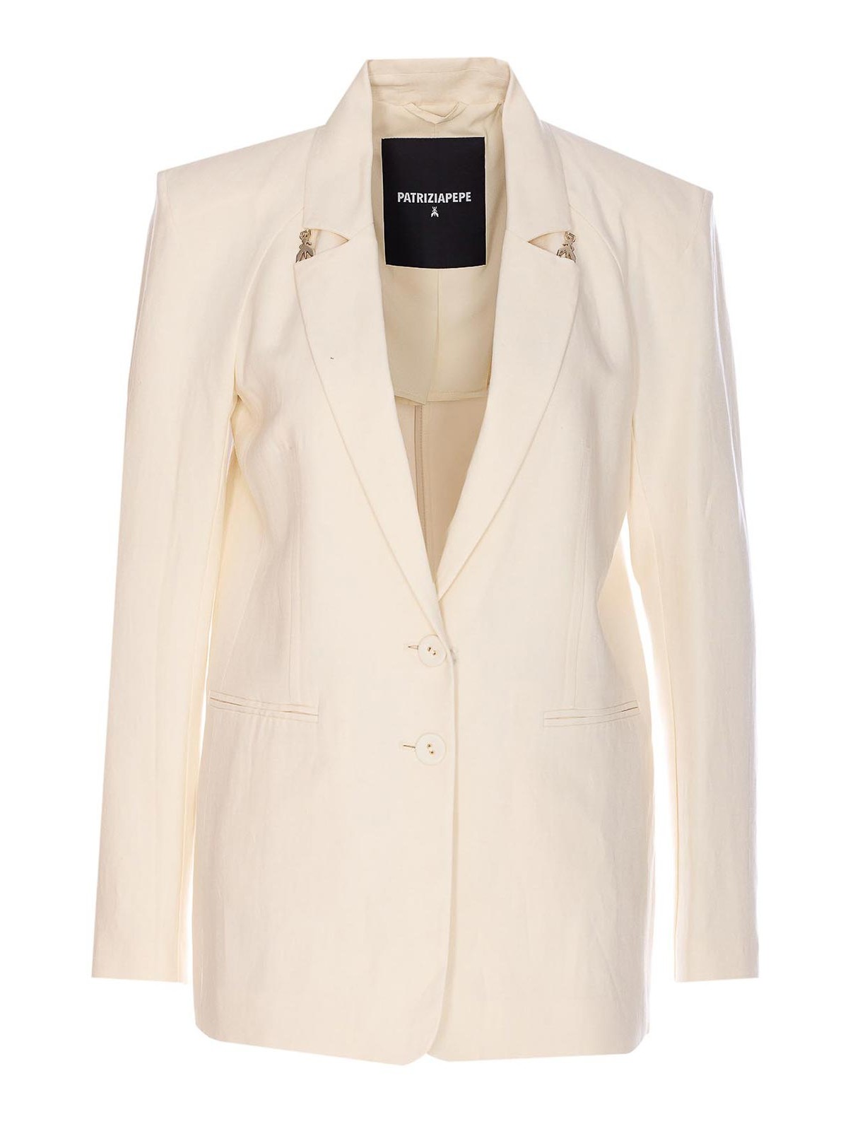 Ivory Jacket With Frontal Buttons Closure 2S1524A052B823 (PATRIZIA PEPE / ブレザー・ジャケット ) | PATRIZIA PEPE (パトリツィア ペペ)