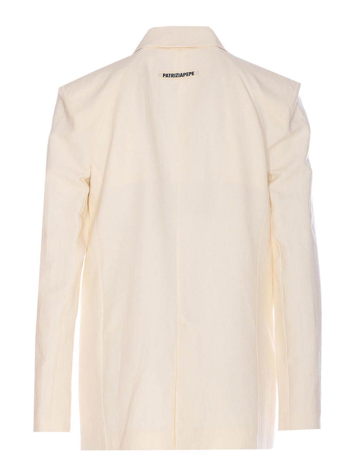Ivory Jacket With Frontal Buttons Closure 2S1524A052B823 (PATRIZIA PEPE / ブレザー・ジャケット ) | PATRIZIA PEPE (パトリツィア ペペ)(1)