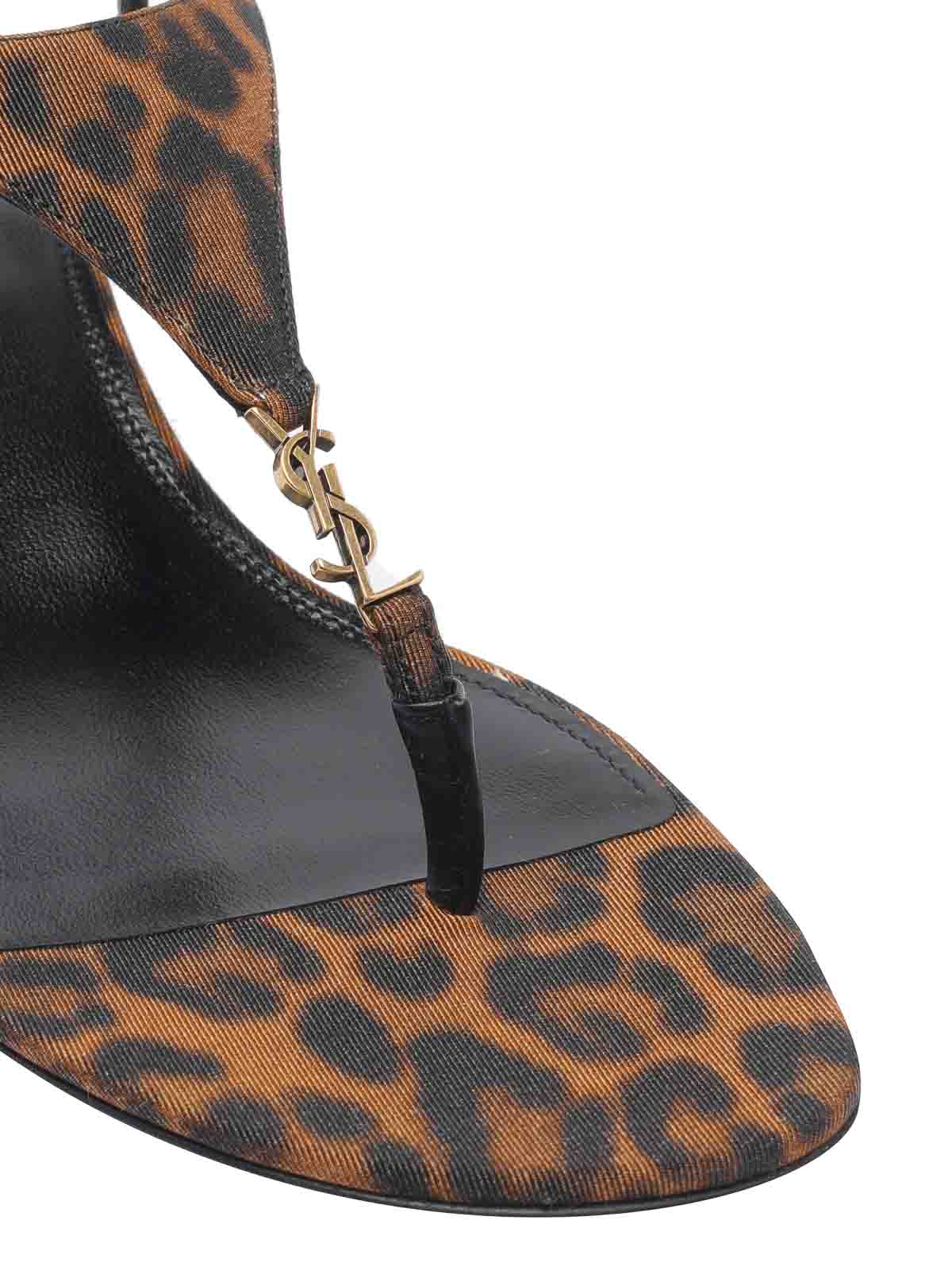 Cassandra In Leopard Grosgrain Wedges 825279AAC9R2038 (Saint Laurent / サンダル ) | Saint Laurent (サンローラン)(3)