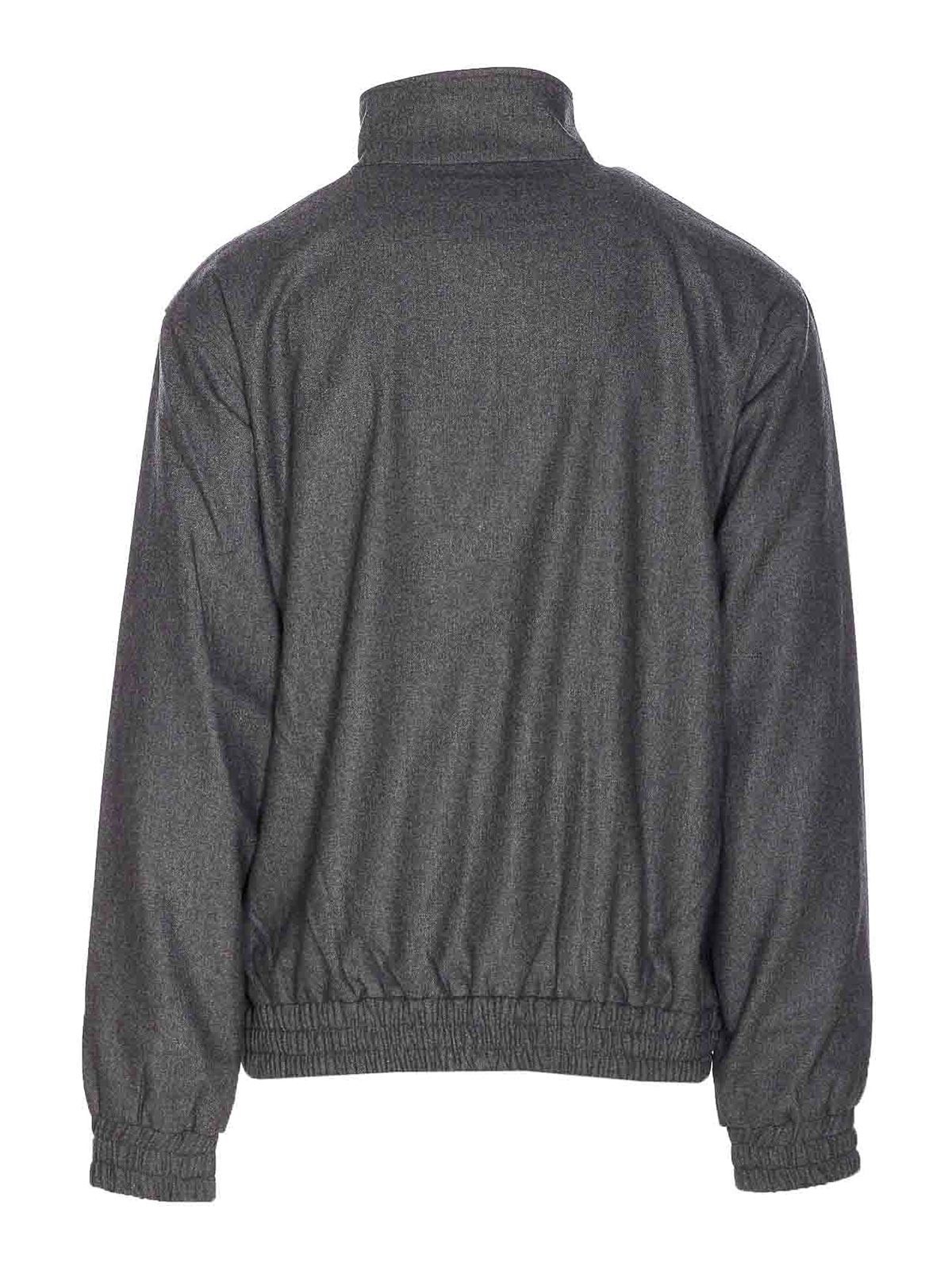 Grey Trackjacket With Frontal Zip Closure JT234WV008GY (Drôle De Monsieur / カジュアルジャケット ) | Drôle De Monsieur (ドロールドムッシュ)(1)