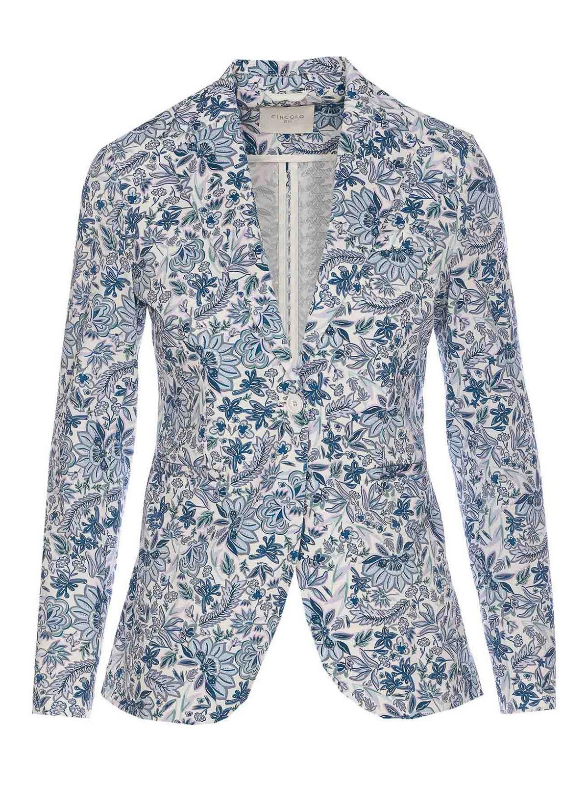 White And Blue Jacket FD3523DEWAT (CIRCOLO 1901 / ブレザー・ジャケット ) | CIRCOLO 1901 (チルコロ1901)