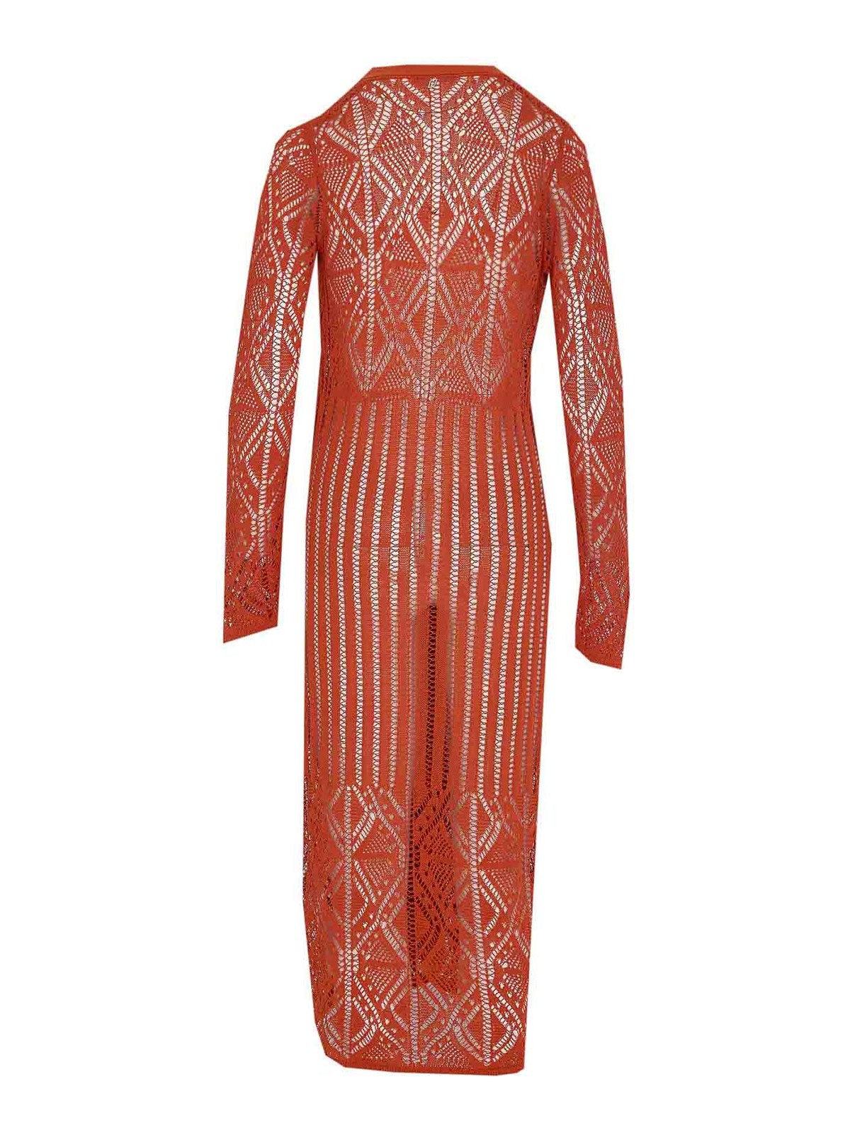 Orange Knitted Long Cardigan WA5214MS00771446 (LIU•JO / ニット・セーター・カーディガン ) | LIU•JO (リュー・ジョー)(1)