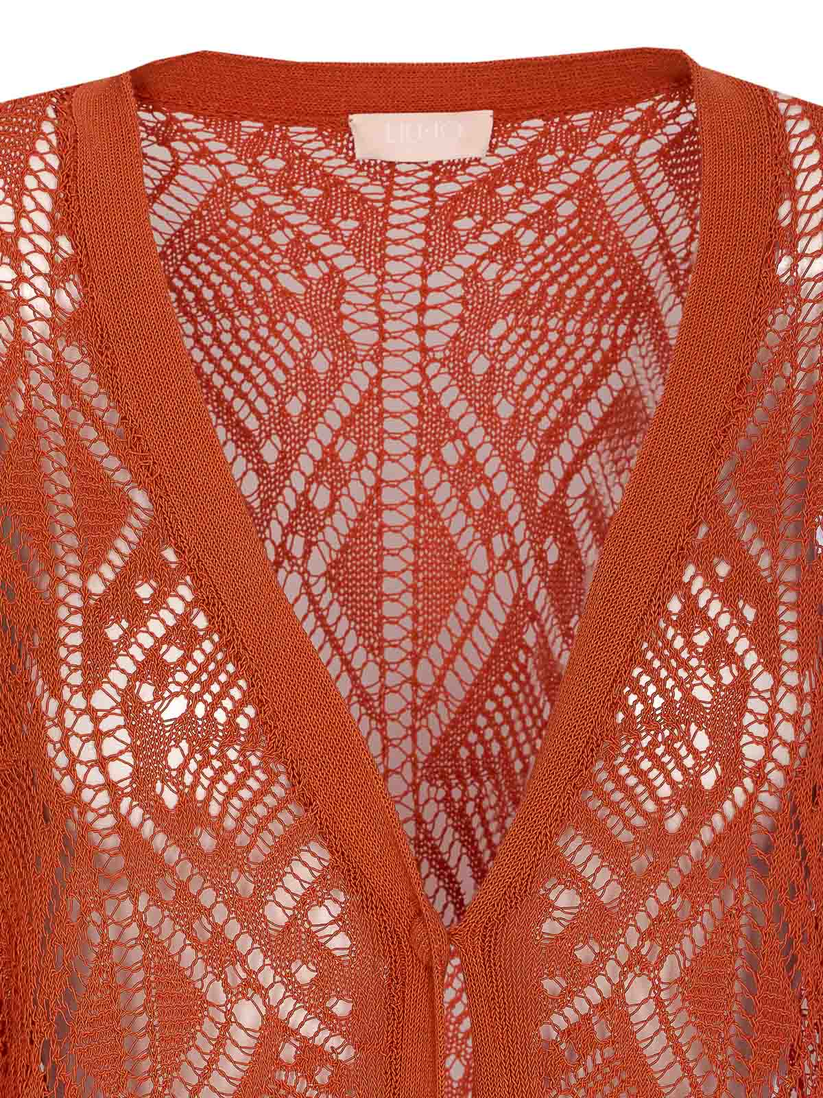 Orange Knitted Long Cardigan WA5214MS00771446 (LIU•JO / ニット・セーター・カーディガン ) | LIU•JO (リュー・ジョー)(3)