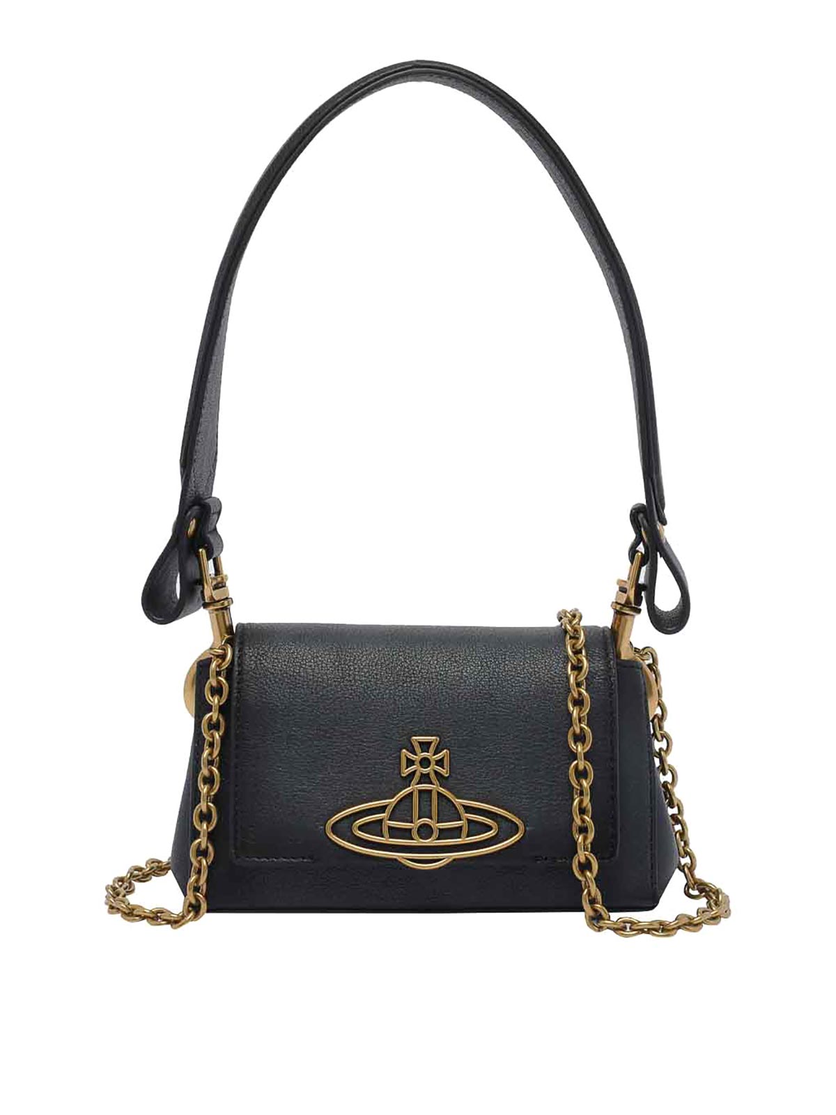 Black Hazel Shoulder Bag 4603000IWL00A8N401 (Vivienne Westwood / ハンドバッグ・ショルダーバッグ ) | Vivienne Westwood (ヴィヴィアン・ウェストウッド)