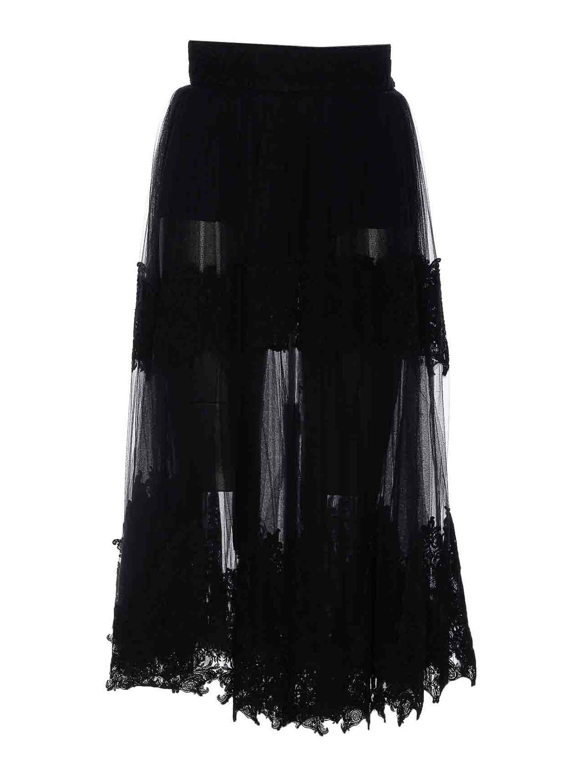 ワンピース ELISABETTA FRANCHI Women Mid Skirts AB72952E2110 Black Black Skirt (Elisabetta Franchi/スカート) | Elisabetta