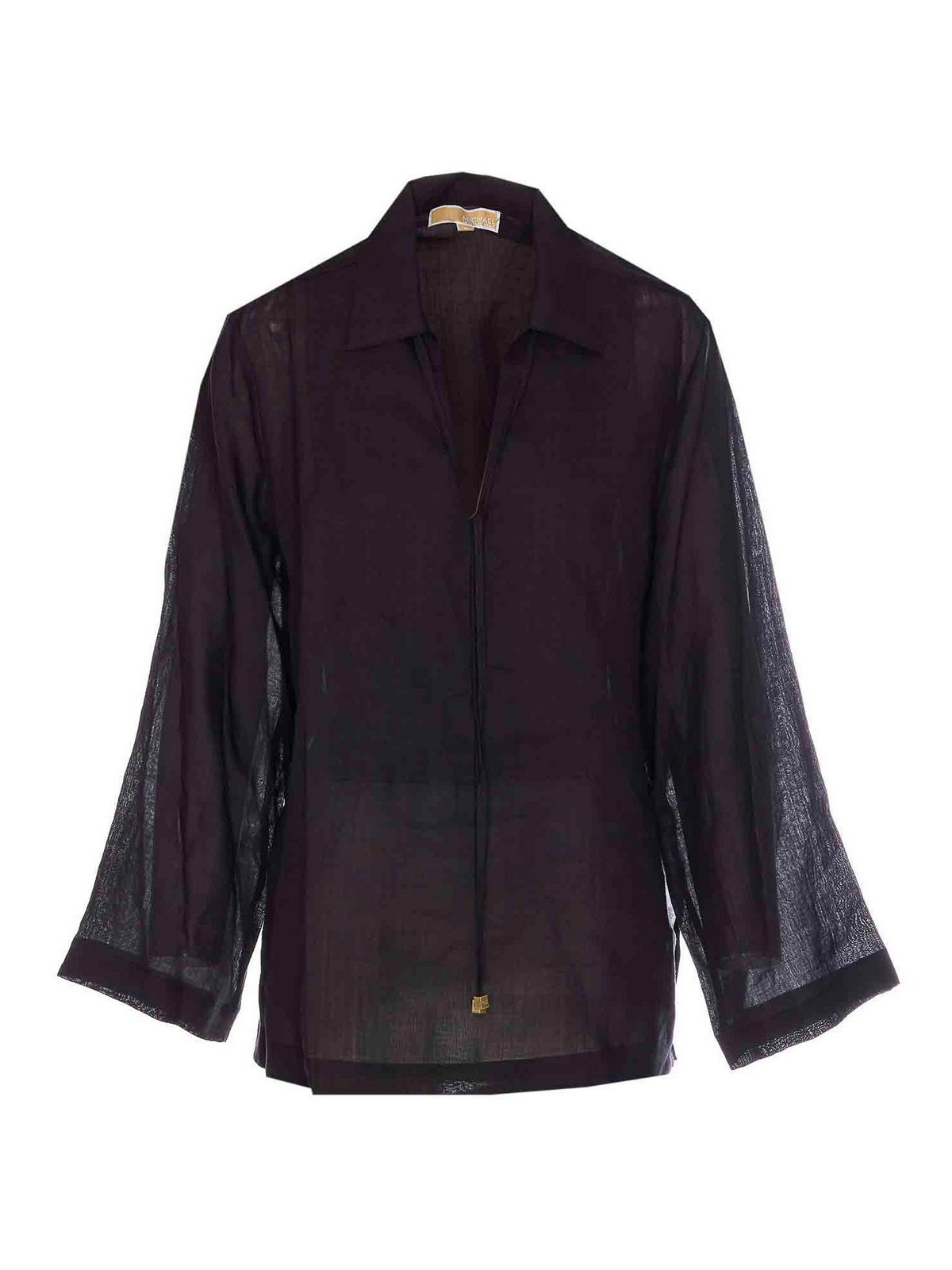 Black Shirt MS540SPH7A001 (MICHAEL MICHAEL KORS / シャツ・ブラウス ) | MICHAEL MICHAEL KORS (マイケル・マイケル・コース)