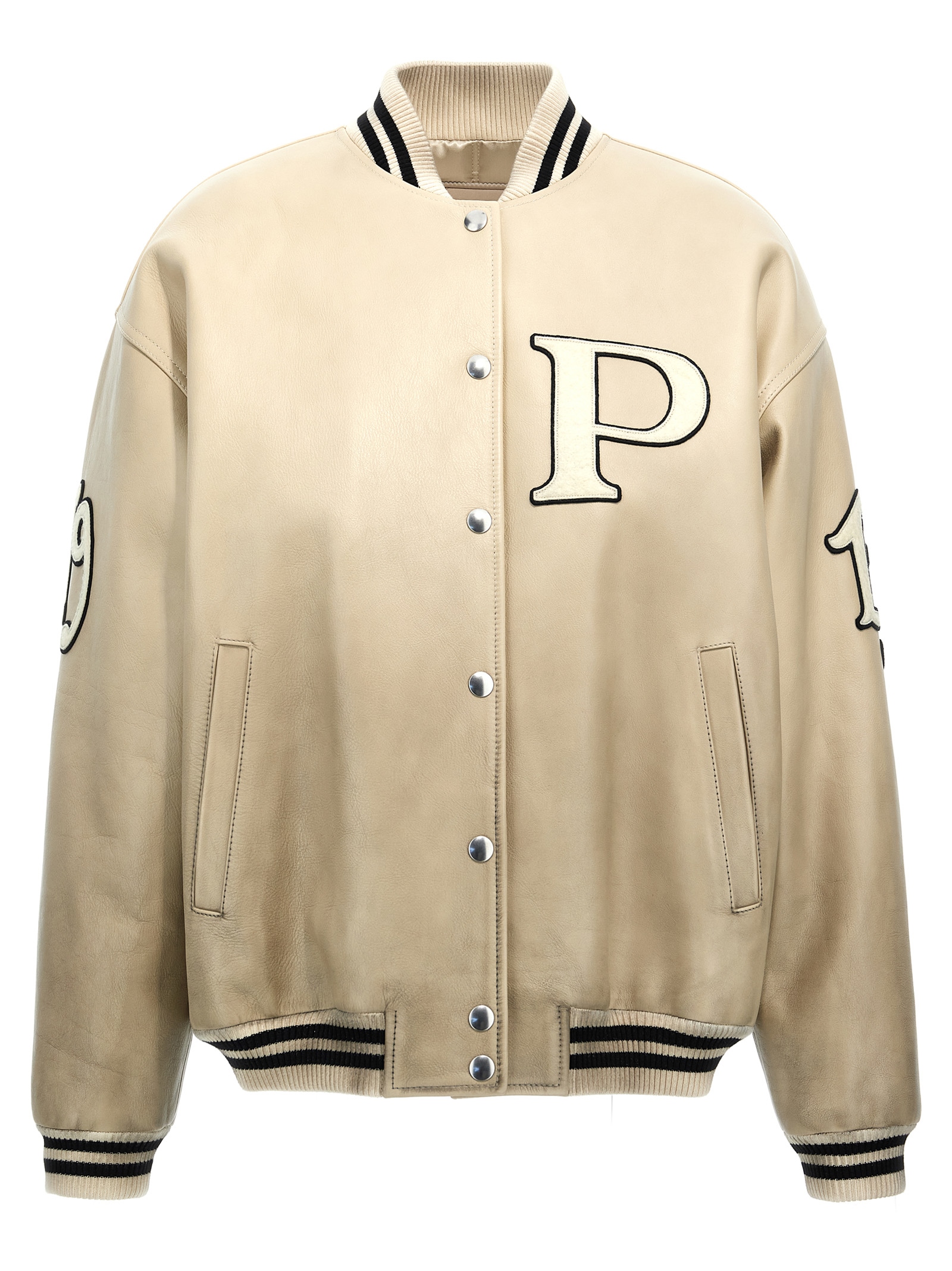 Patches leather bomber jacket 58A190SOOO15Y0F0304 (Prada / レザー&ファージャケット・コート ) | Prada (プラダ)