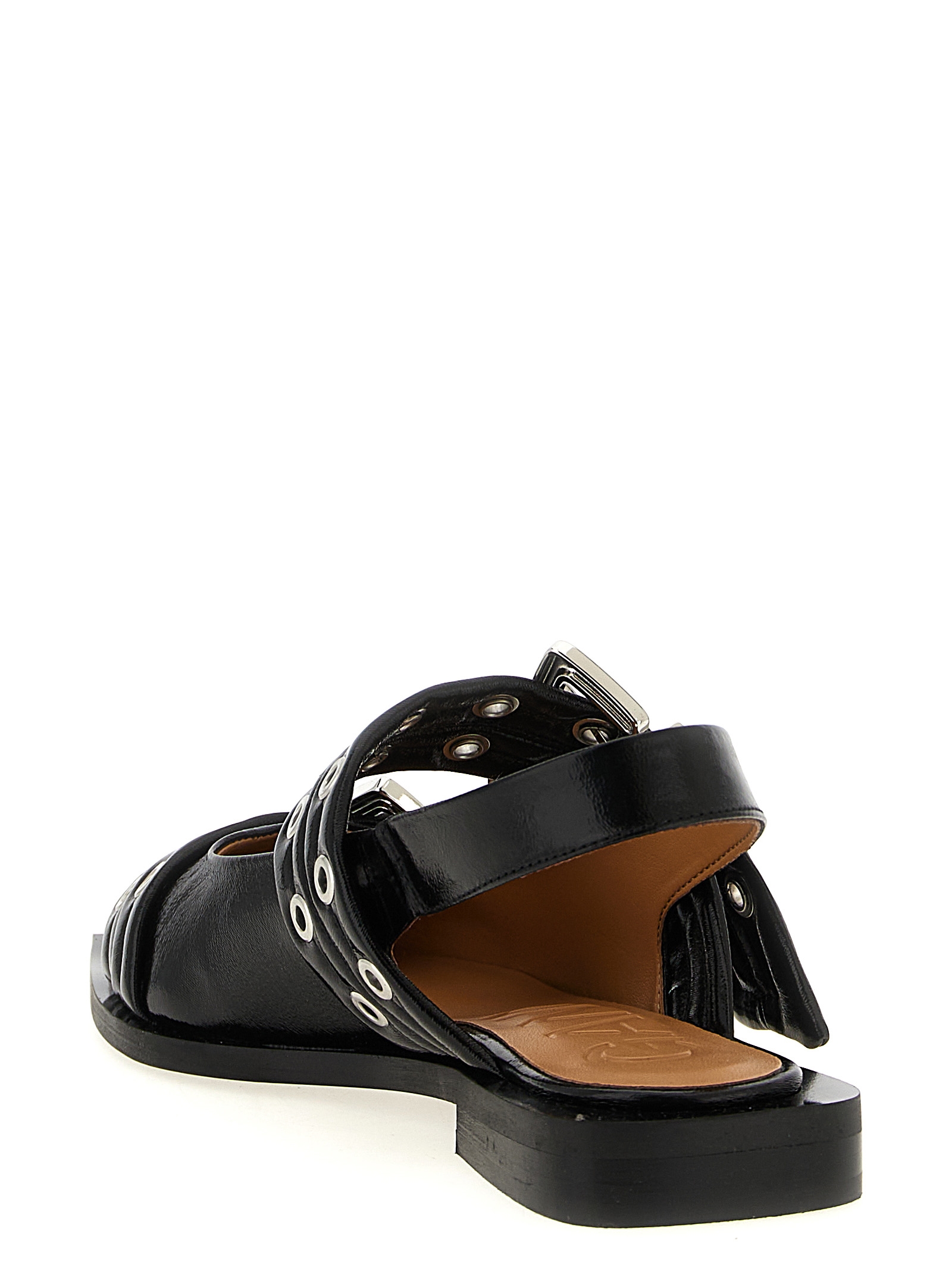 'Black Feminine Buckle' slingback S2730099 (GANNI / フラットシューズ ) | GANNI (ガニー)(2)