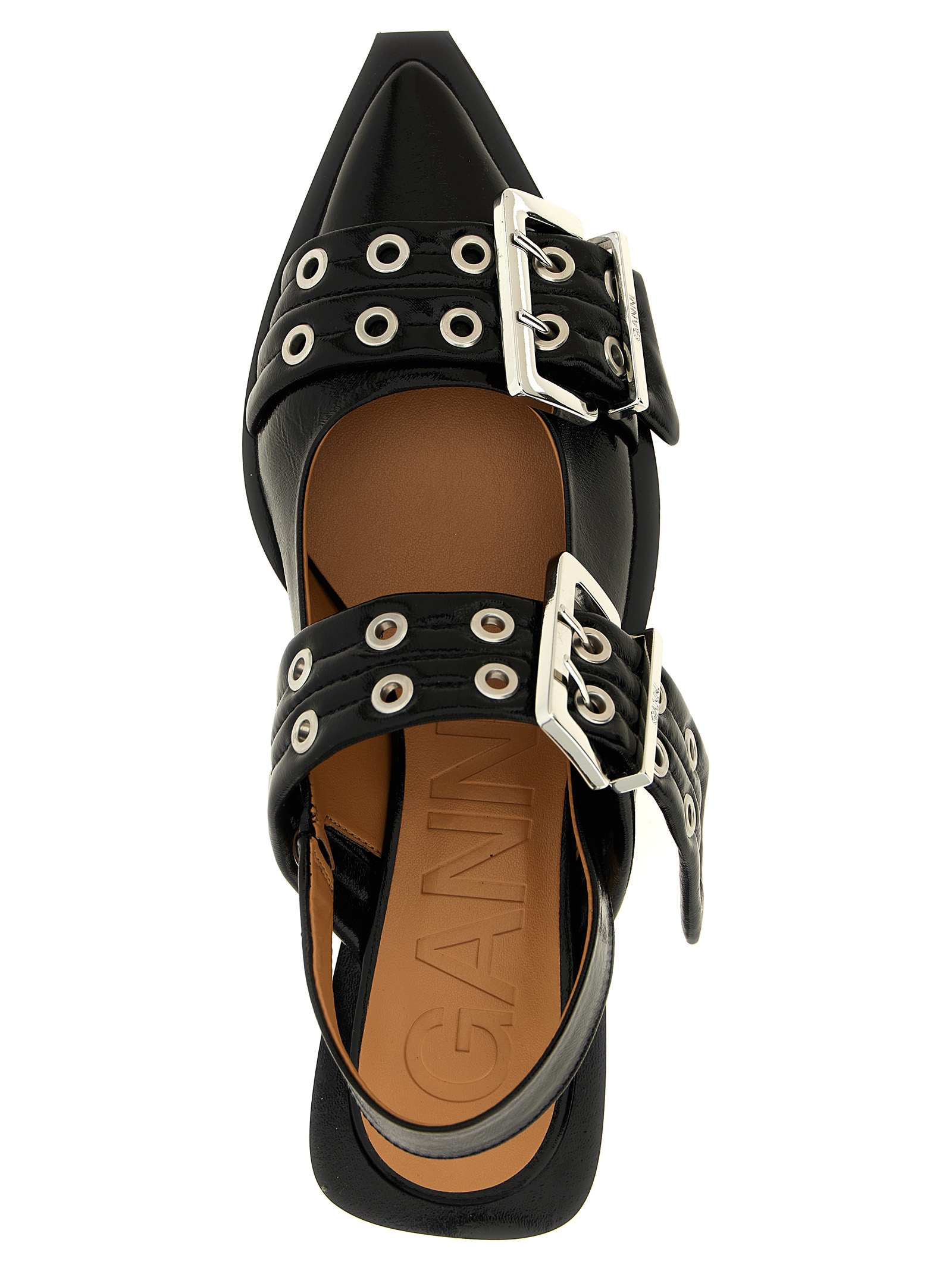 'Black Feminine Buckle' slingback S2730099 (GANNI / フラットシューズ ) | GANNI (ガニー)(3)