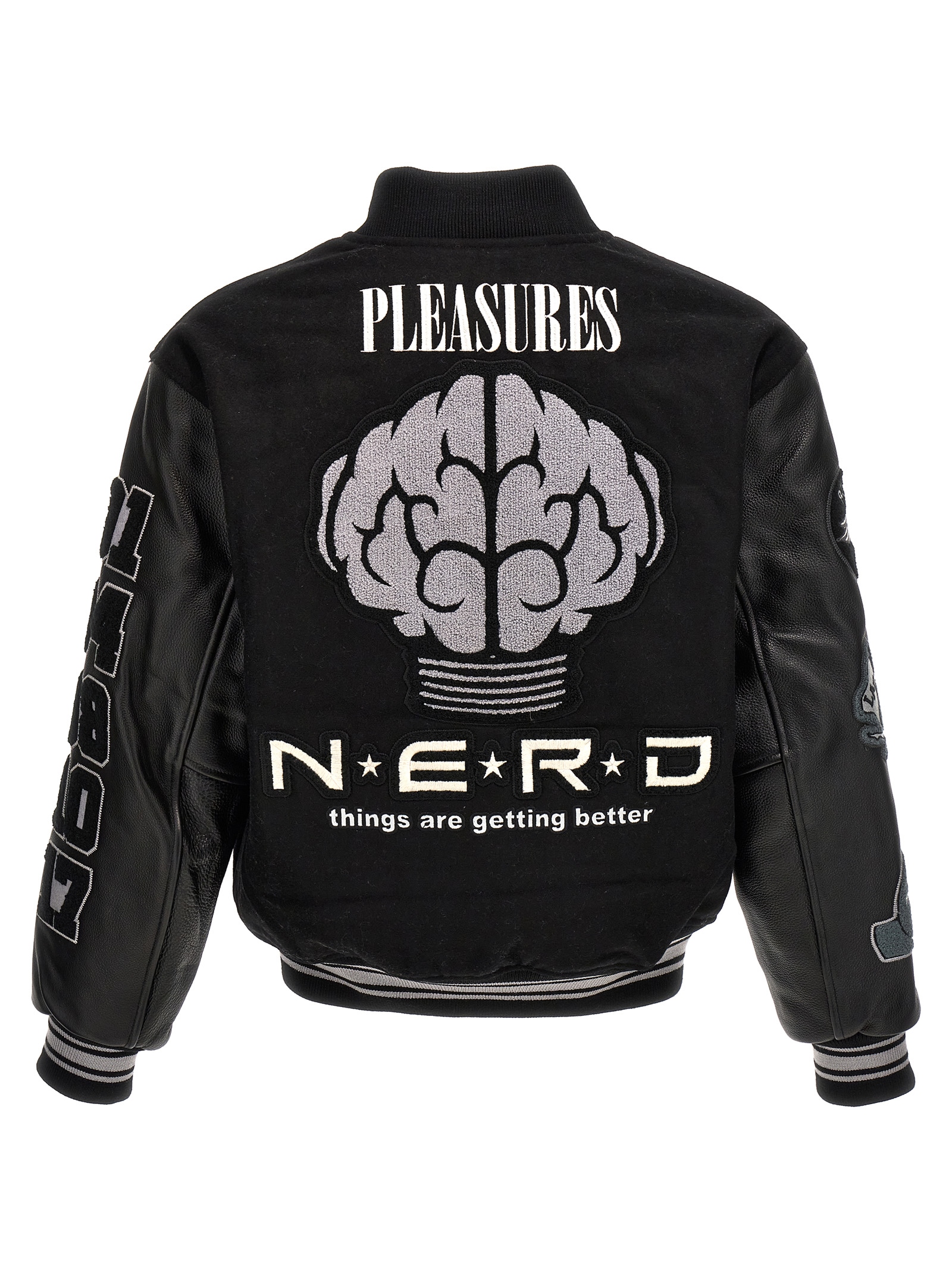 'Nerd varsity' bomber jacket P23N001BLACK (PLEASURES / カジュアルジャケット ) | PLEASURES (プレジャーズ)(1)
