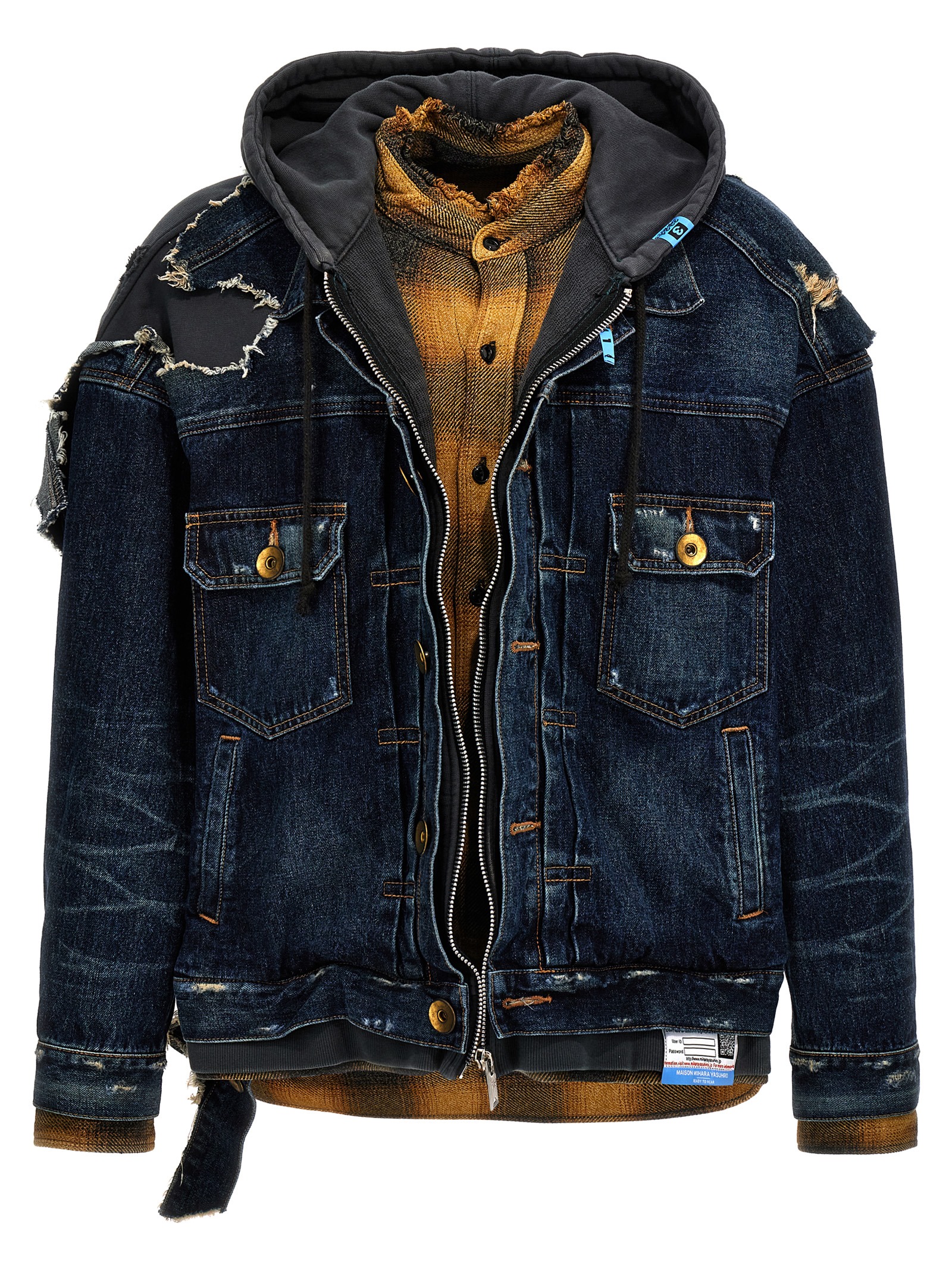 'Denim Mix Layered' jacket A11BL022INDIGO (Maison Mihara Yasuhiro / カジュアルジャケット ) | Maison Mihara Yasuhiro (メゾン ミハラ ヤスヒロ)