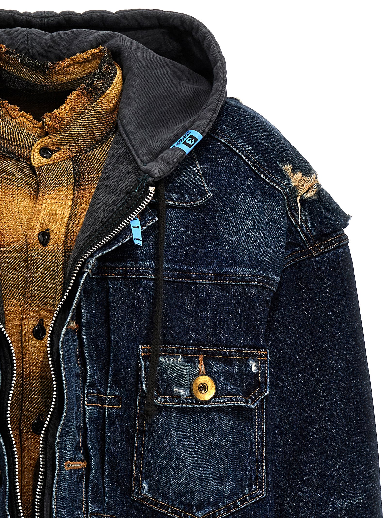 'Denim Mix Layered' jacket A11BL022INDIGO (Maison Mihara Yasuhiro / カジュアルジャケット ) | Maison Mihara Yasuhiro (メゾン ミハラ ヤスヒロ)(2)