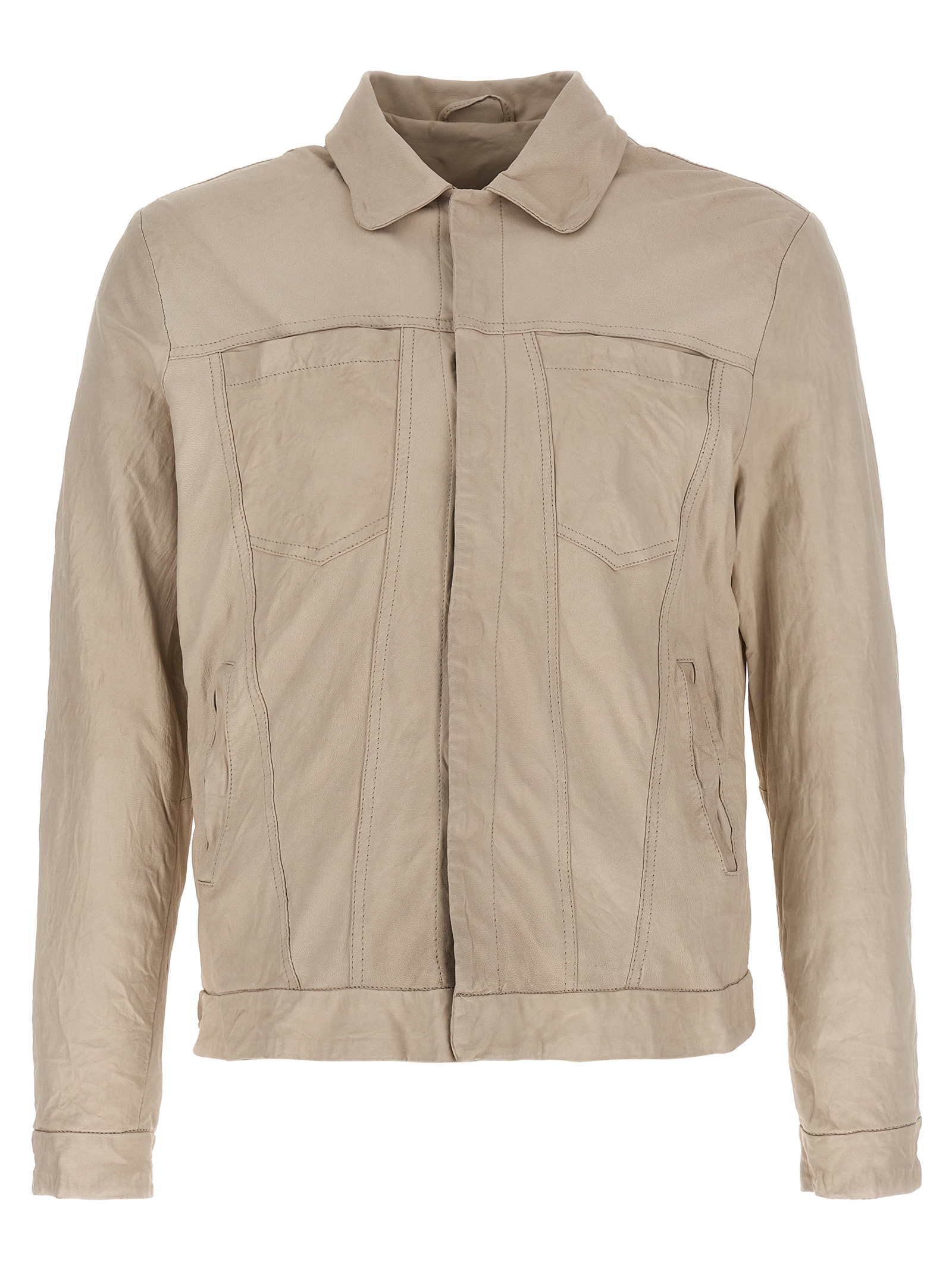 'Trucker' leather jacket GU24S20098VBRUSHLINO (GIORGIO BRATO / カジュアルジャケット・ベスト ) | GIORGIO BRATO (ジョルジオ ブラート)