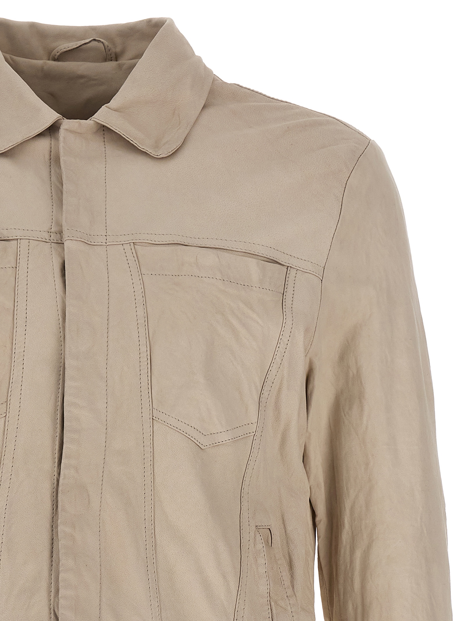 'Trucker' leather jacket GU24S20098VBRUSHLINO (GIORGIO BRATO / カジュアルジャケット・ベスト ) | GIORGIO BRATO (ジョルジオ ブラート)(2)