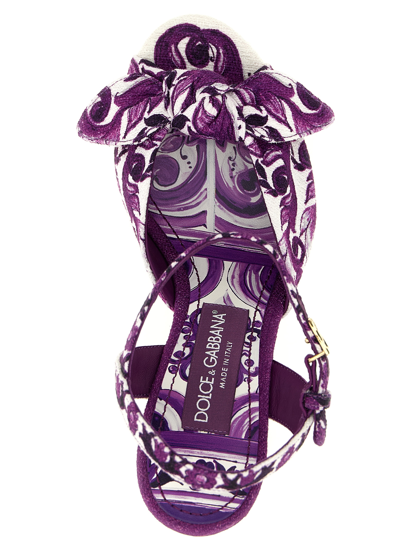 サンダル・ミュール Dolce & Gabbana 'Maiolica' Sandals Dolce&Gabbana Maiolica-embroidered slide sandals for Women