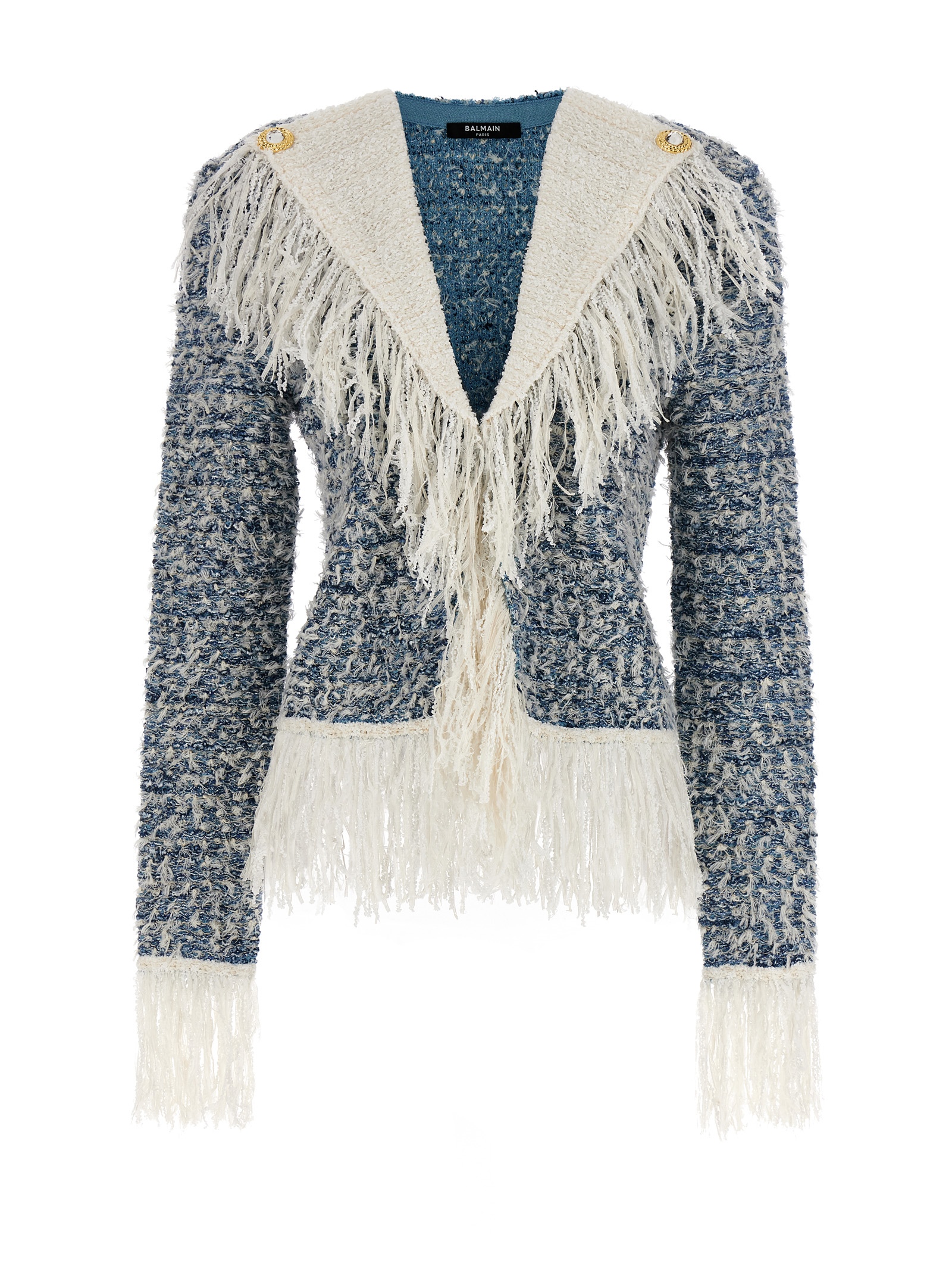 Fringed tweed jacket CF1SK056KF88SLJ (Balmain / カジュアルジャケット・ベスト ) | Balmain (バルマン)