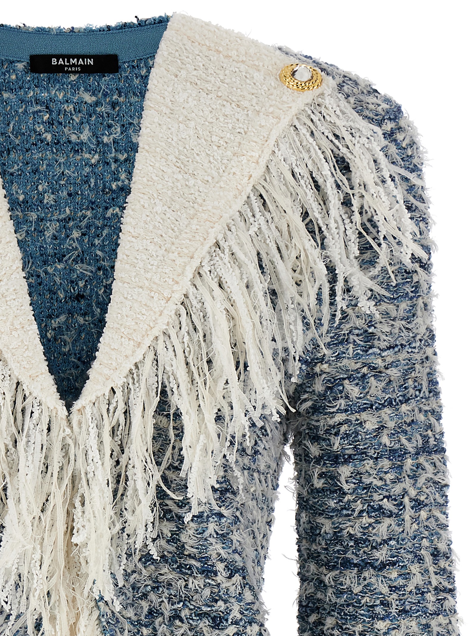 Fringed tweed jacket CF1SK056KF88SLJ (Balmain / カジュアルジャケット・ベスト ) | Balmain (バルマン)(2)