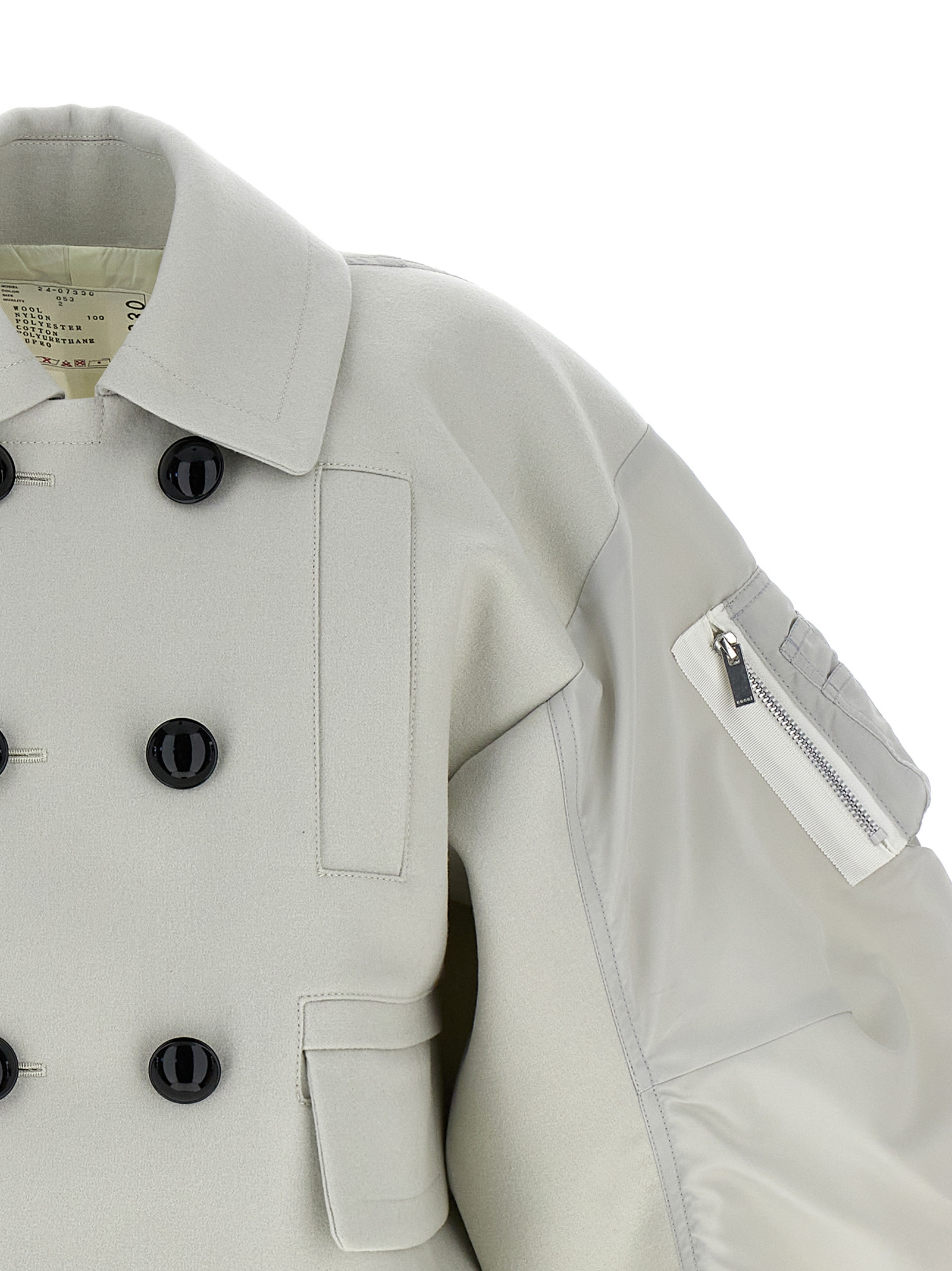 'Melton' cropped jacket 2407330053 (sacai / カジュアルジャケット ) | sacai (サカイ)(2)