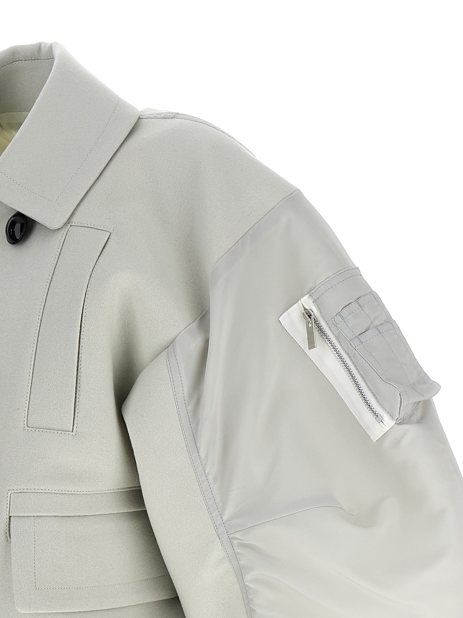 'Melton' cropped jacket 2407330053 (sacai / カジュアルジャケット ) | sacai (サカイ)(3)