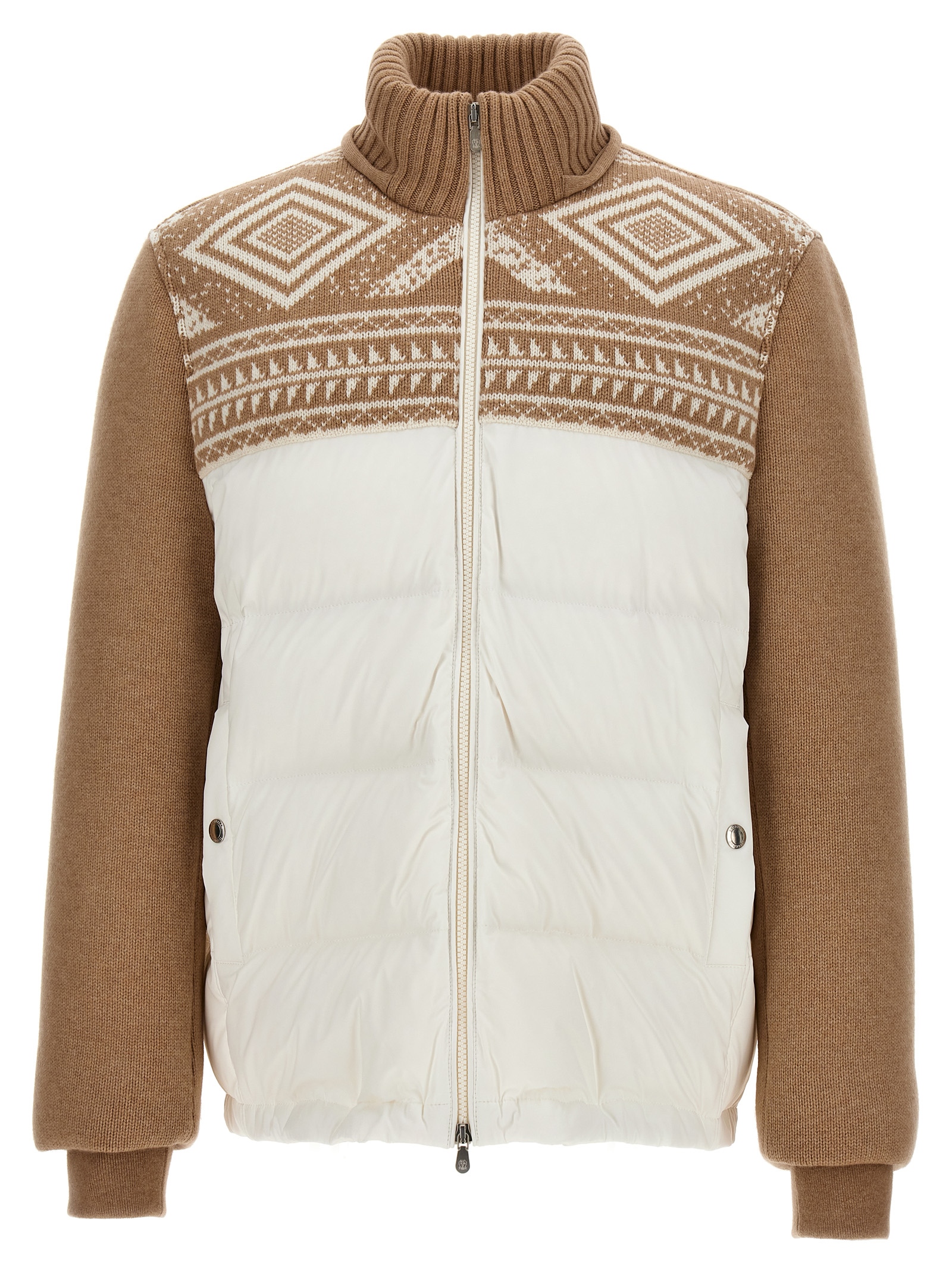 Jacquard knit insert down jacket MM4031950CLO56 (Brunello Cucinelli / ダウンジャケット・コート ) | Brunello Cucinelli (ブルネロ・クチネリ)(1)