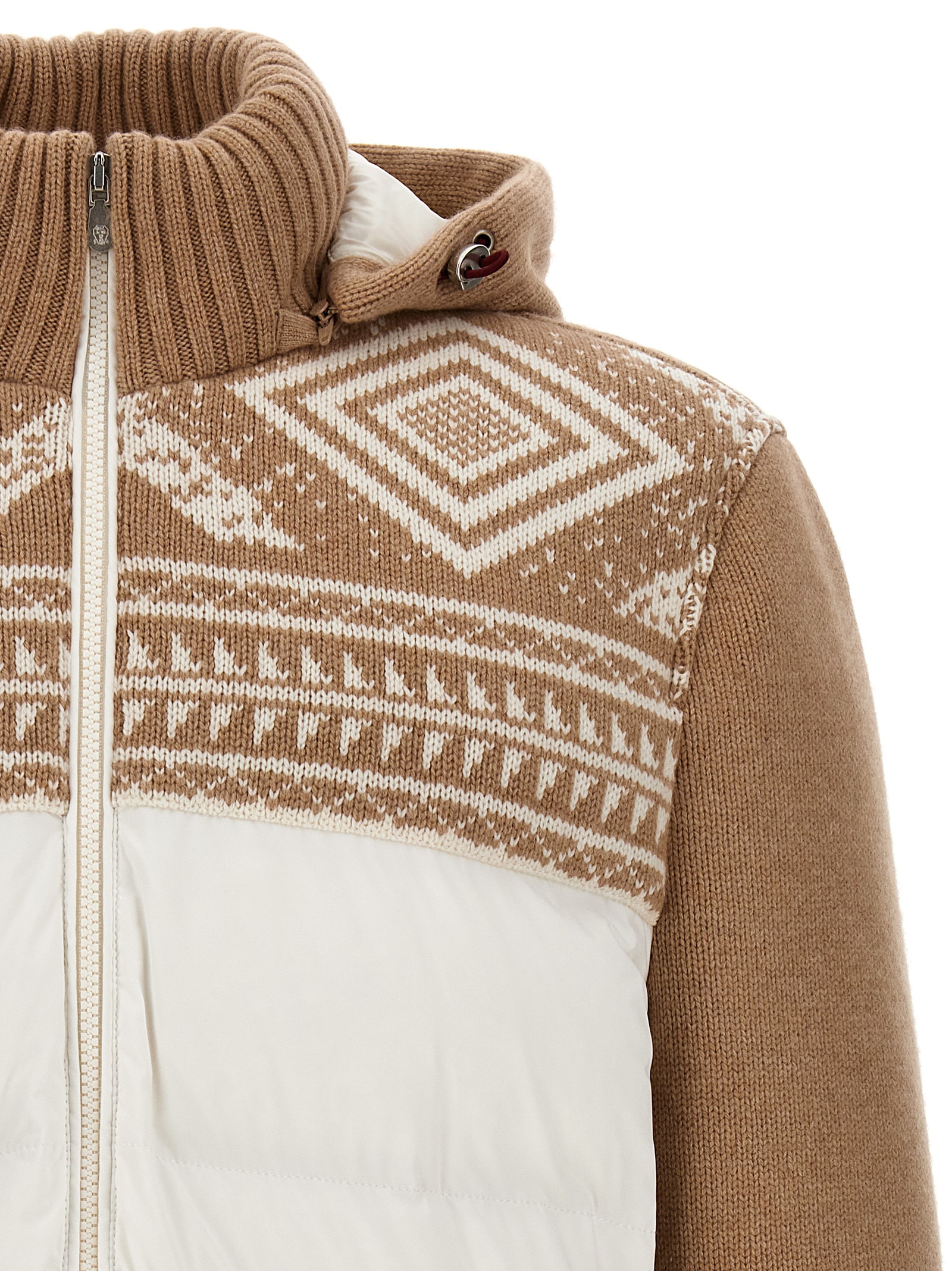 Jacquard knit insert down jacket MM4031950CLO56 (Brunello Cucinelli / ダウンジャケット・コート ) | Brunello Cucinelli (ブルネロ・クチネリ)(3)