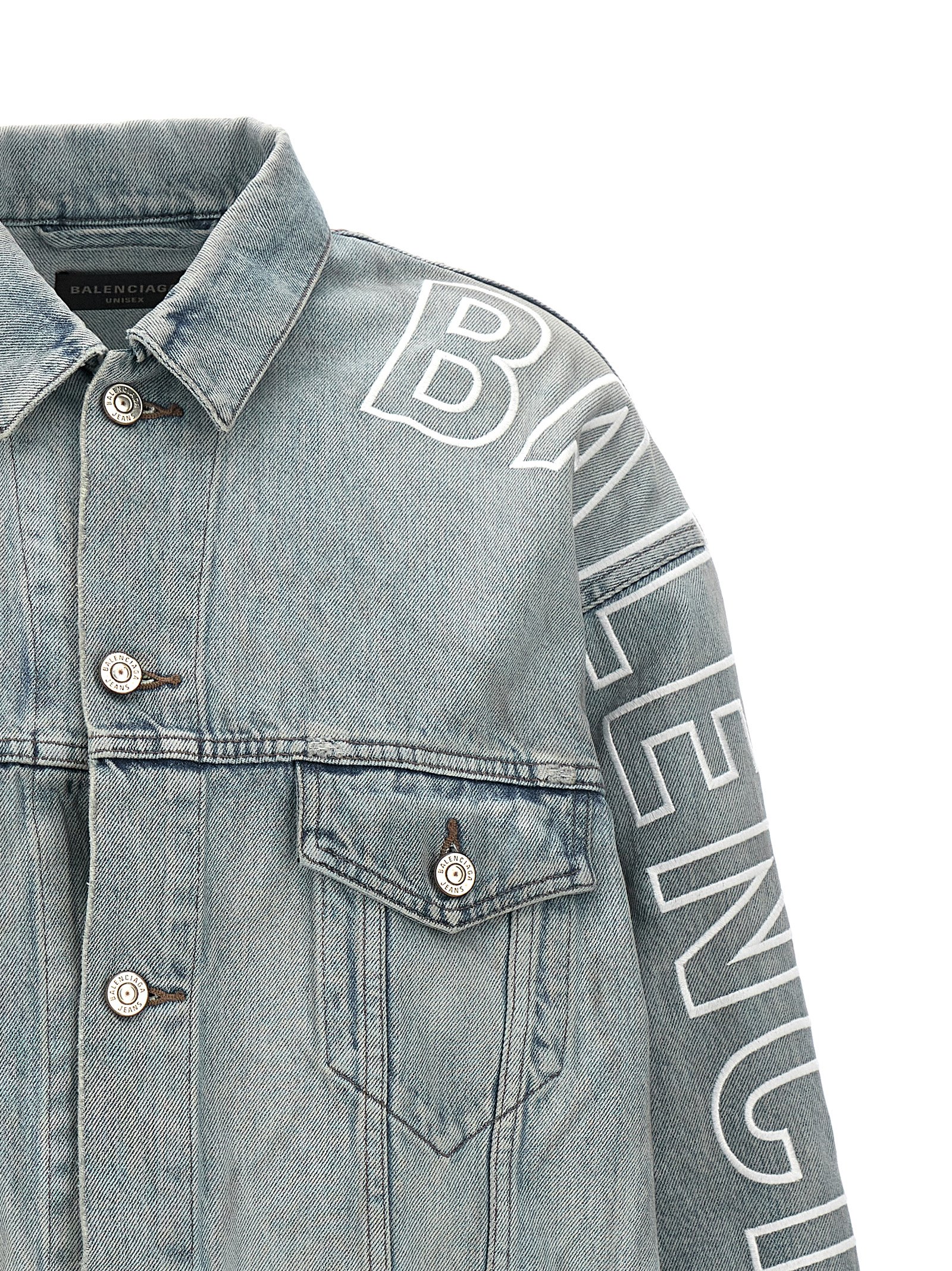 Logo embroidery denim jacket 767949TDW144016 (Balenciaga / カジュアルジャケット・ベスト ) | Balenciaga (バレンシアガ)(2)