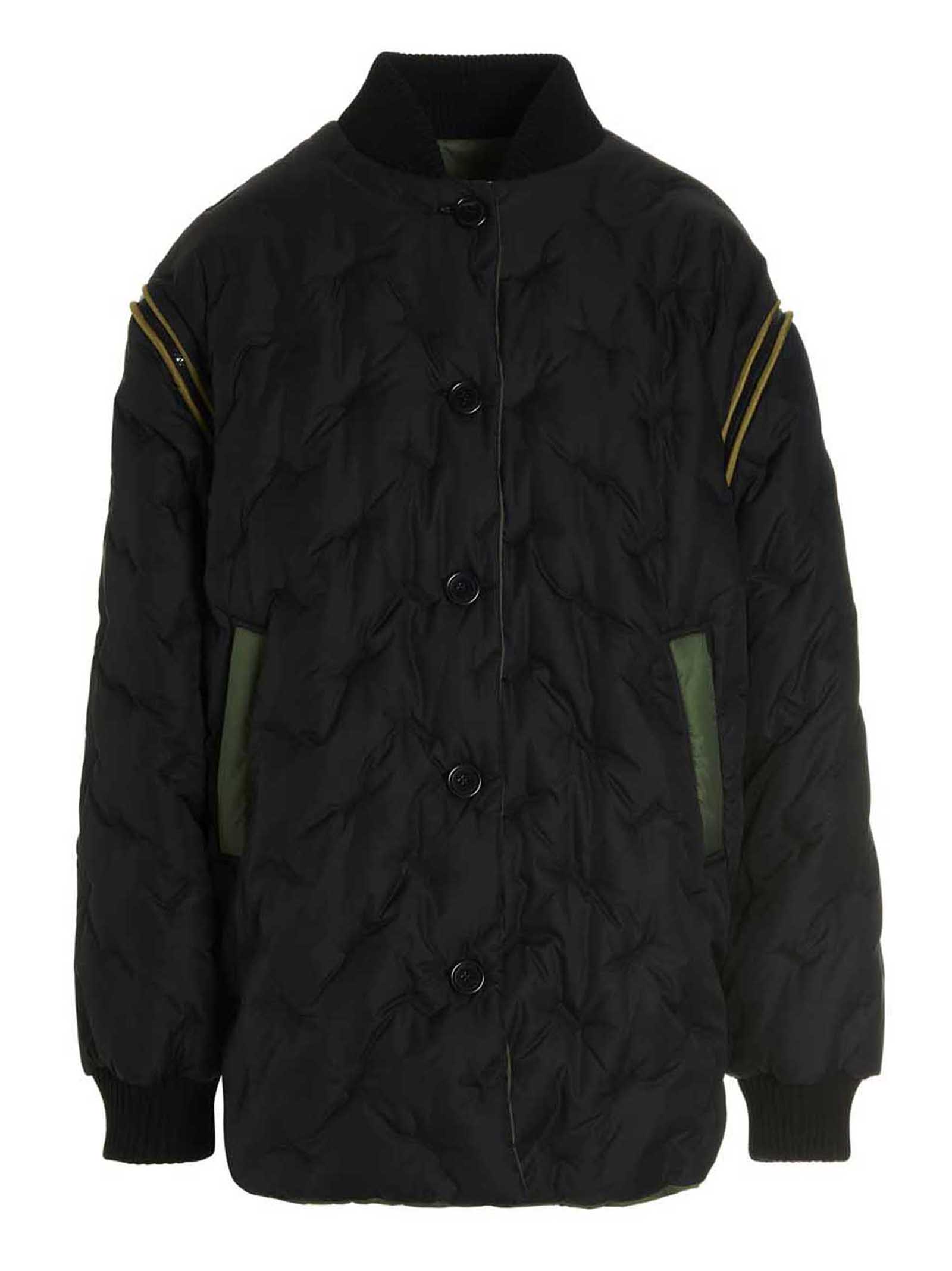 'Gang' reversible bomber jacket SHUOJG00NGLOSSYBLACKGLOSSYOLIVE (sherpa / カジュアルジャケット ) | sherpa (シェルパ)