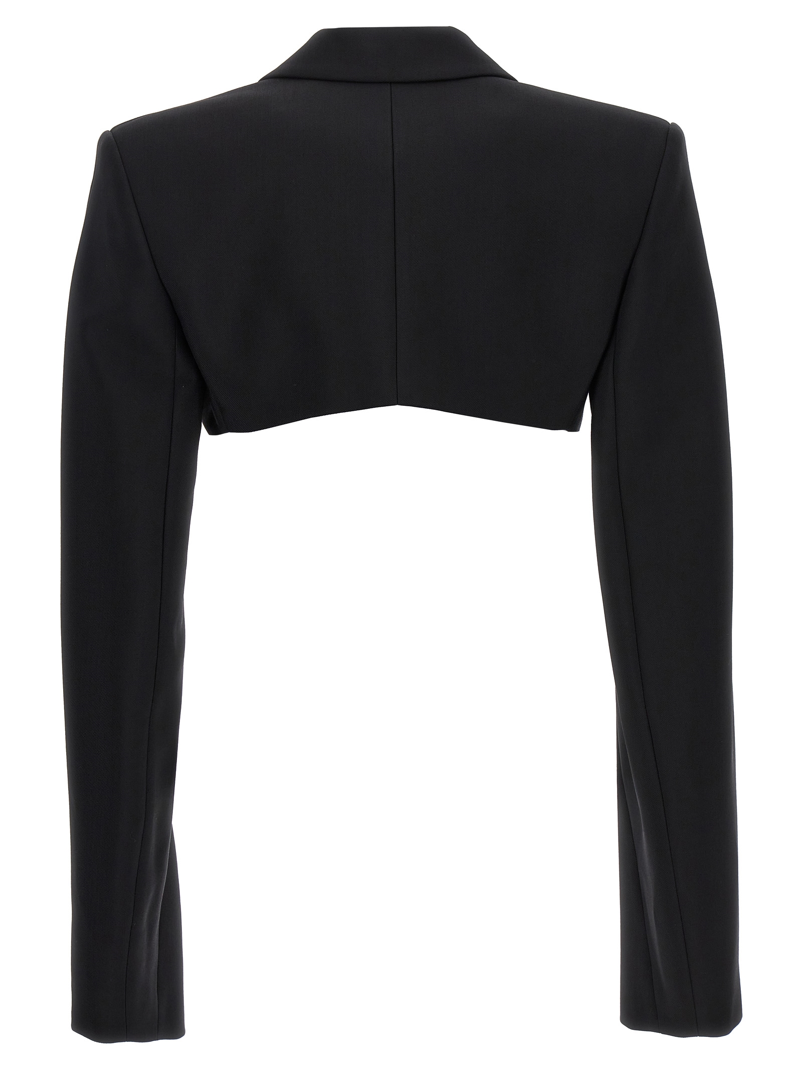 Cropped jacket with padded shoulders 23W1VE03801821999 (MUGLER / カジュアルジャケット・ベスト ) | MUGLER (ミュグレー)(1)