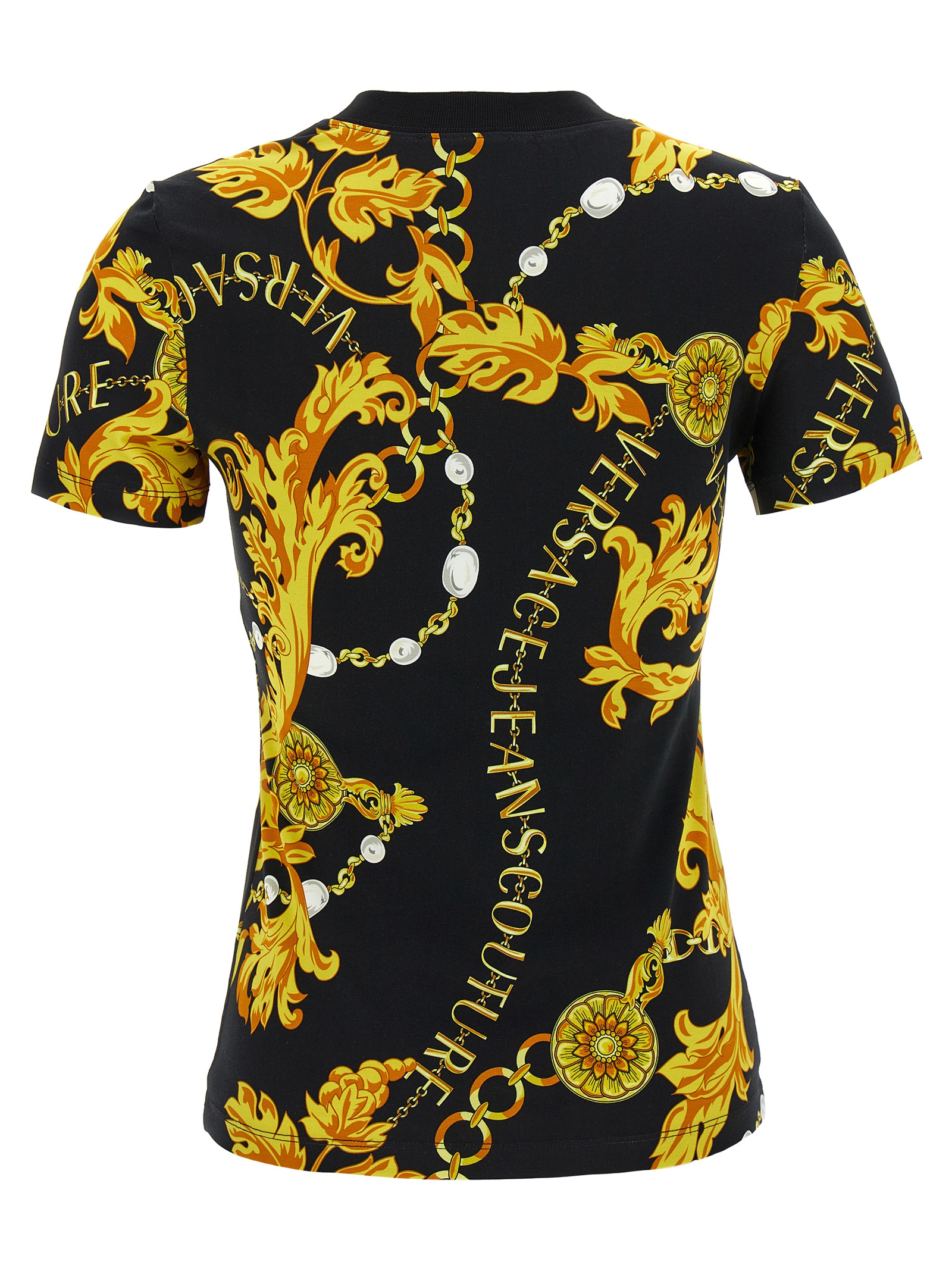 'Chain Couture' T-shirt 75HAH608JS214G89 (VERSACE JEANS COUTURE / Tシャツ・カットソー ) | VERSACE JEANS COUTURE (ヴェルサーチェ ジーンズ クチュール)(1)