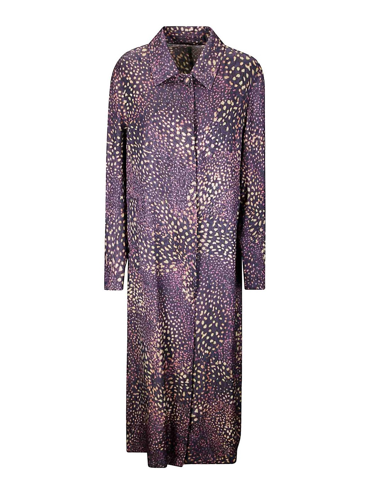 Long trench in printed viscose RALTONAS1038357 (Dries Van Noten / コート・ダウン ) | Dries Van Noten (ドリスヴァンノッテン)