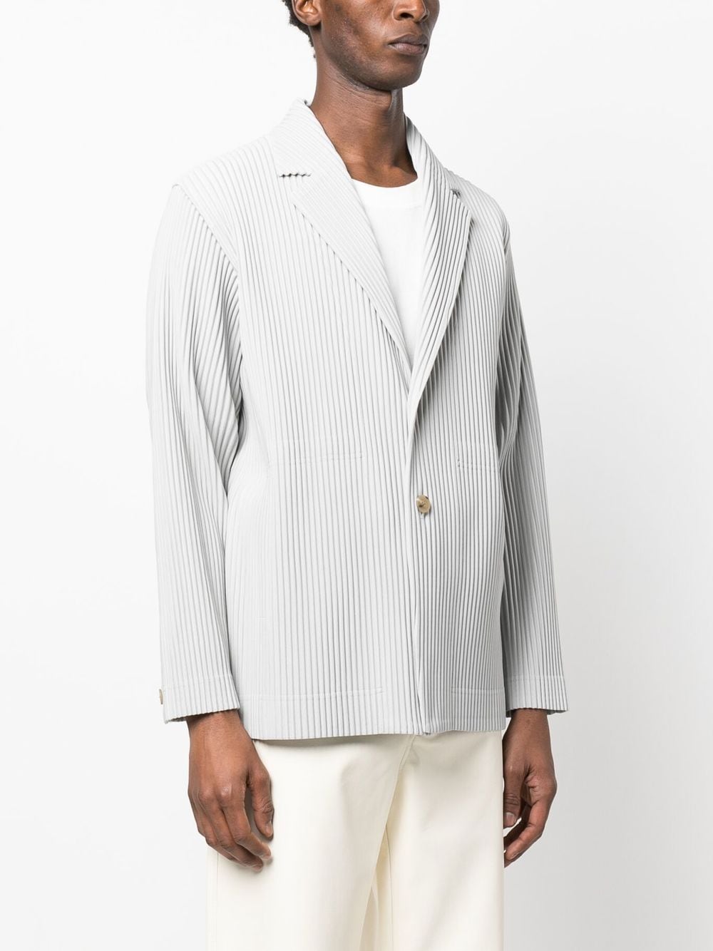 HOMME PLISSE' ISSEY MIYAKE Jackets Light Grey HP36JD30111 (HOMME PLISSÉ ISSEY MIYAKE / ブレザー・ジャケット ) | HOMME PLISSÉ ISSEY MIYAKE (オムプリッセ イッセイ ミヤケ)(4)
