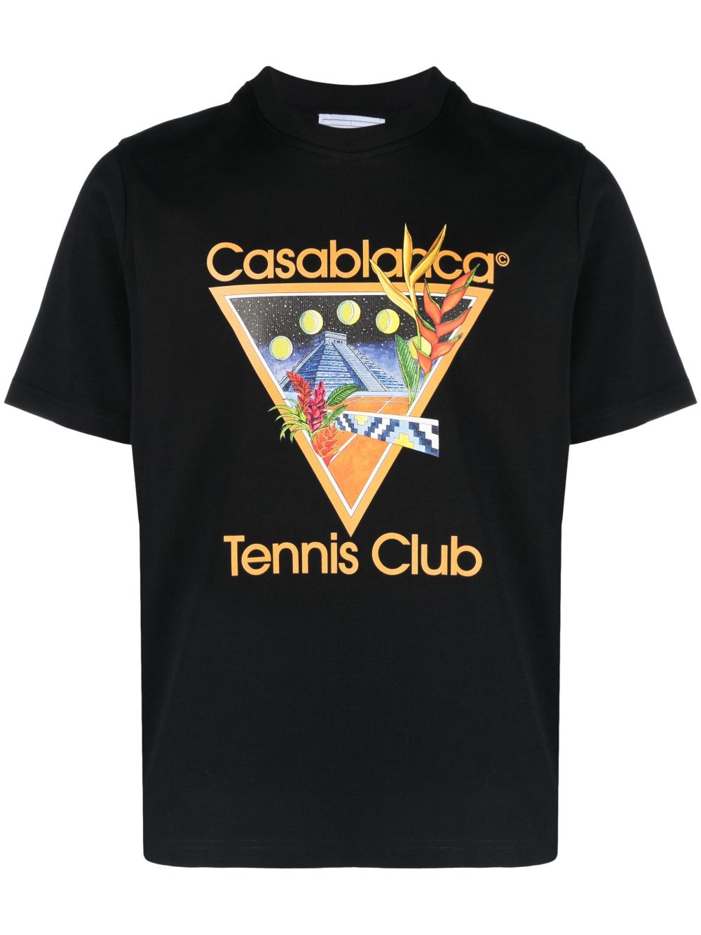 Casablanca T-shirts and Polos Black MS23JTS00115TENNISCLUBICON (Casablanca / Tシャツ・カットソー ) | Casablanca (カサブランカ)