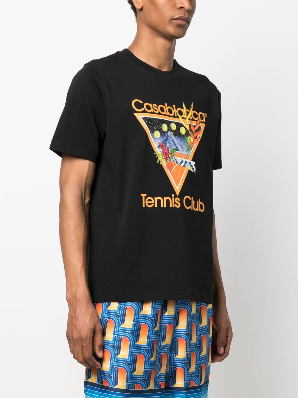 Casablanca T-shirts and Polos Black MS23JTS00115TENNISCLUBICON (Casablanca / Tシャツ・カットソー ) | Casablanca (カサブランカ)(1)
